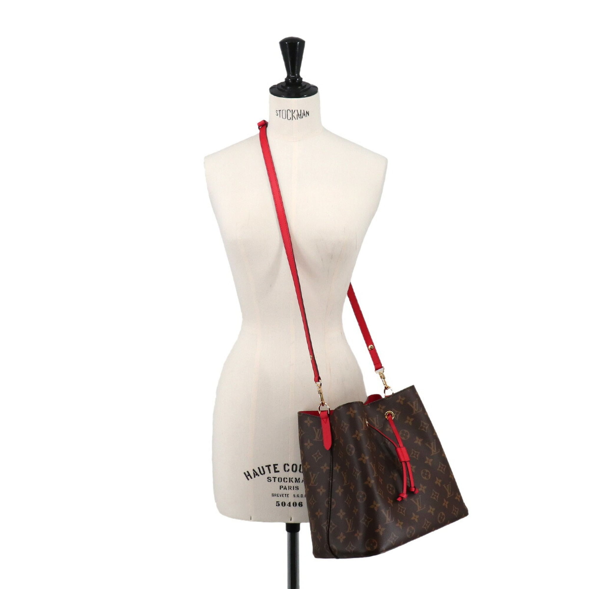Louis Vuitton Coquelicots Monogram Red Color Monogram Leather Handbag Shoulder Bag (Pre-Owned)