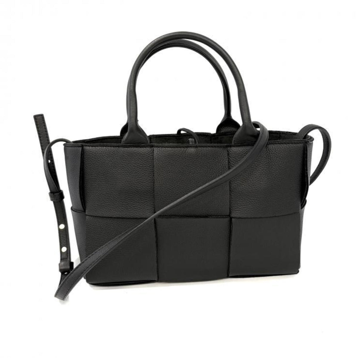 Bottega Veneta Black Leather Pouch Tote Bag (Pre-Owned)