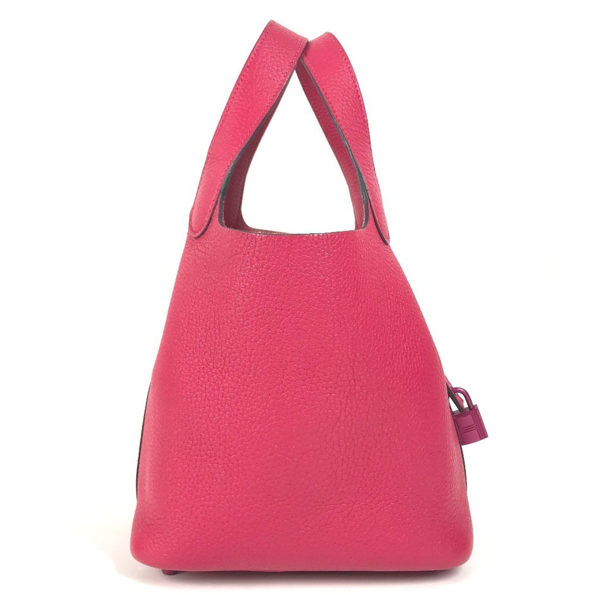 Hermes Pink Taurillon Clemence Leather Handbag (Pre-Owned)