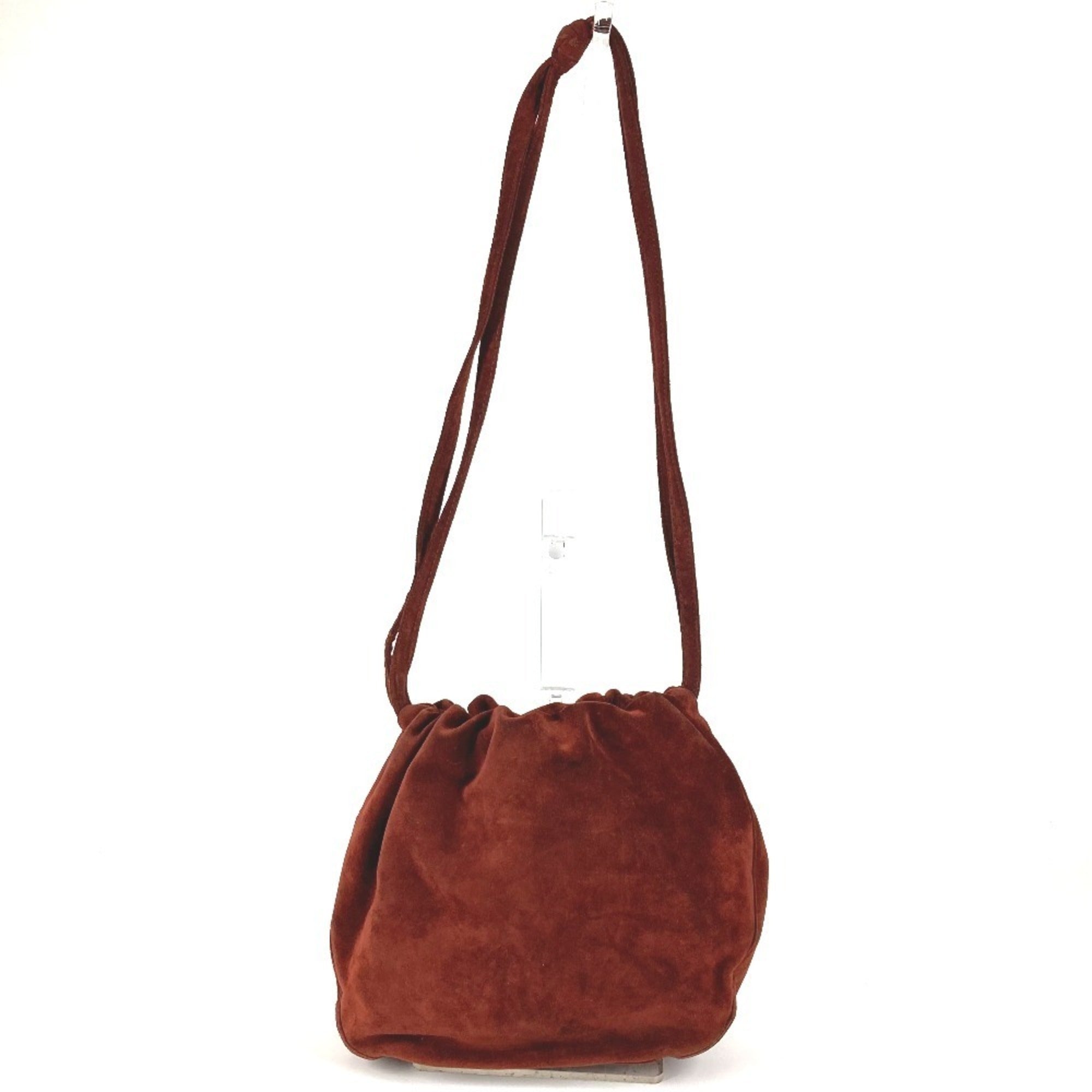 Chanel Red Color Suede Handbag Shoulder Bag (Pre-Owned)
