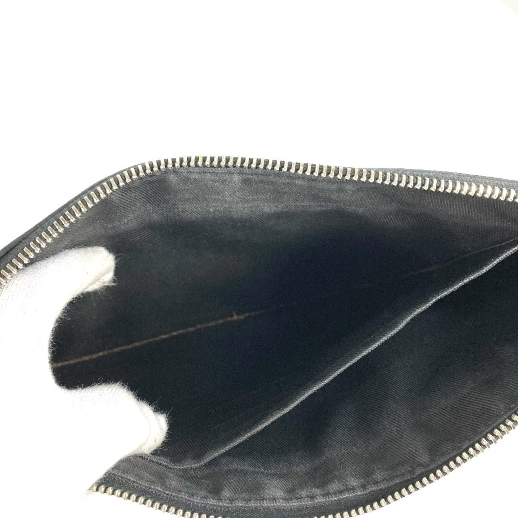 Louis Vuitton Black Brown Monogram Canvas Clutch Bag Handbag Pochette Pouch (Pre-Owned)