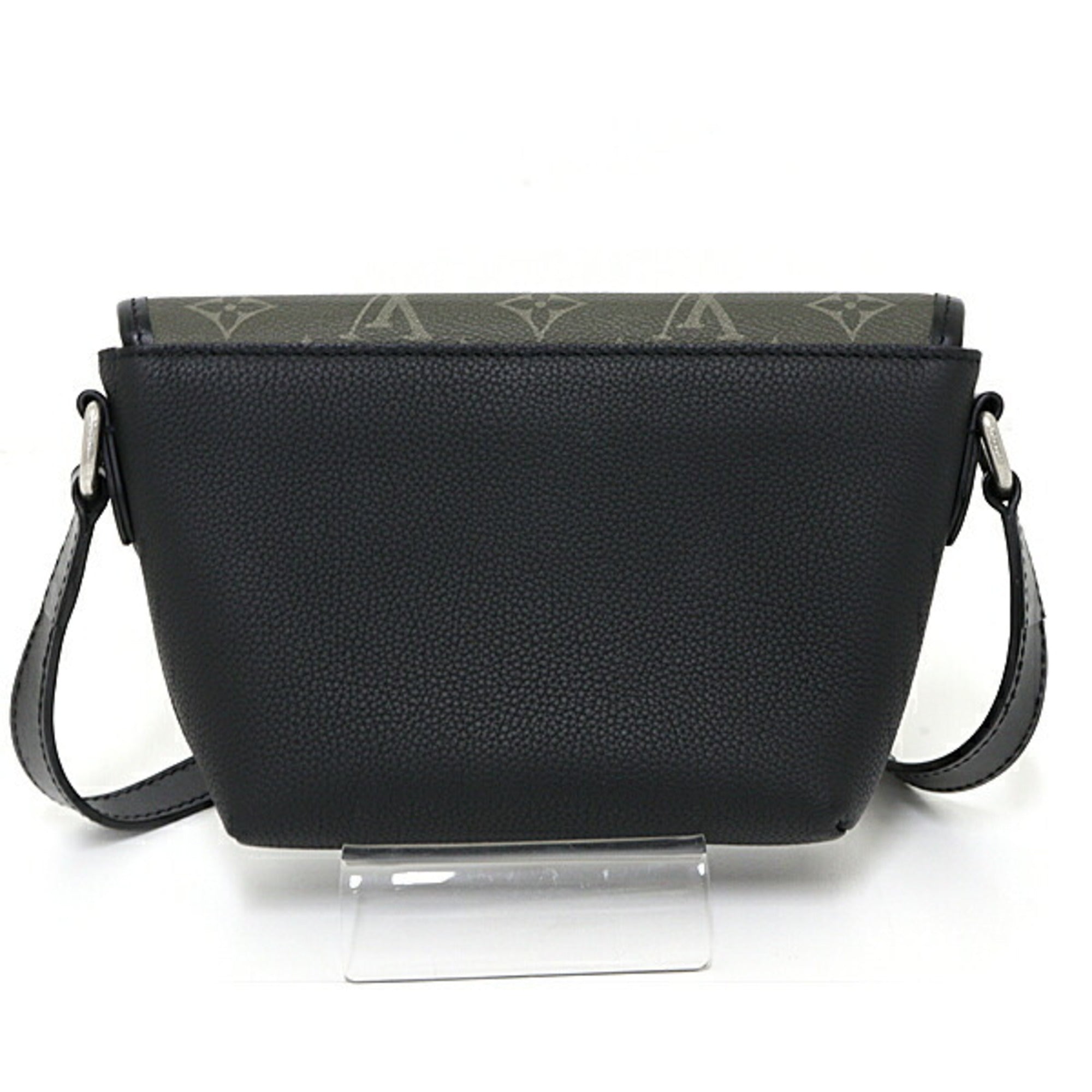 Louis Vuitton Black Khaki Monogram Leather Shoulder Bag (Pre-Owned)