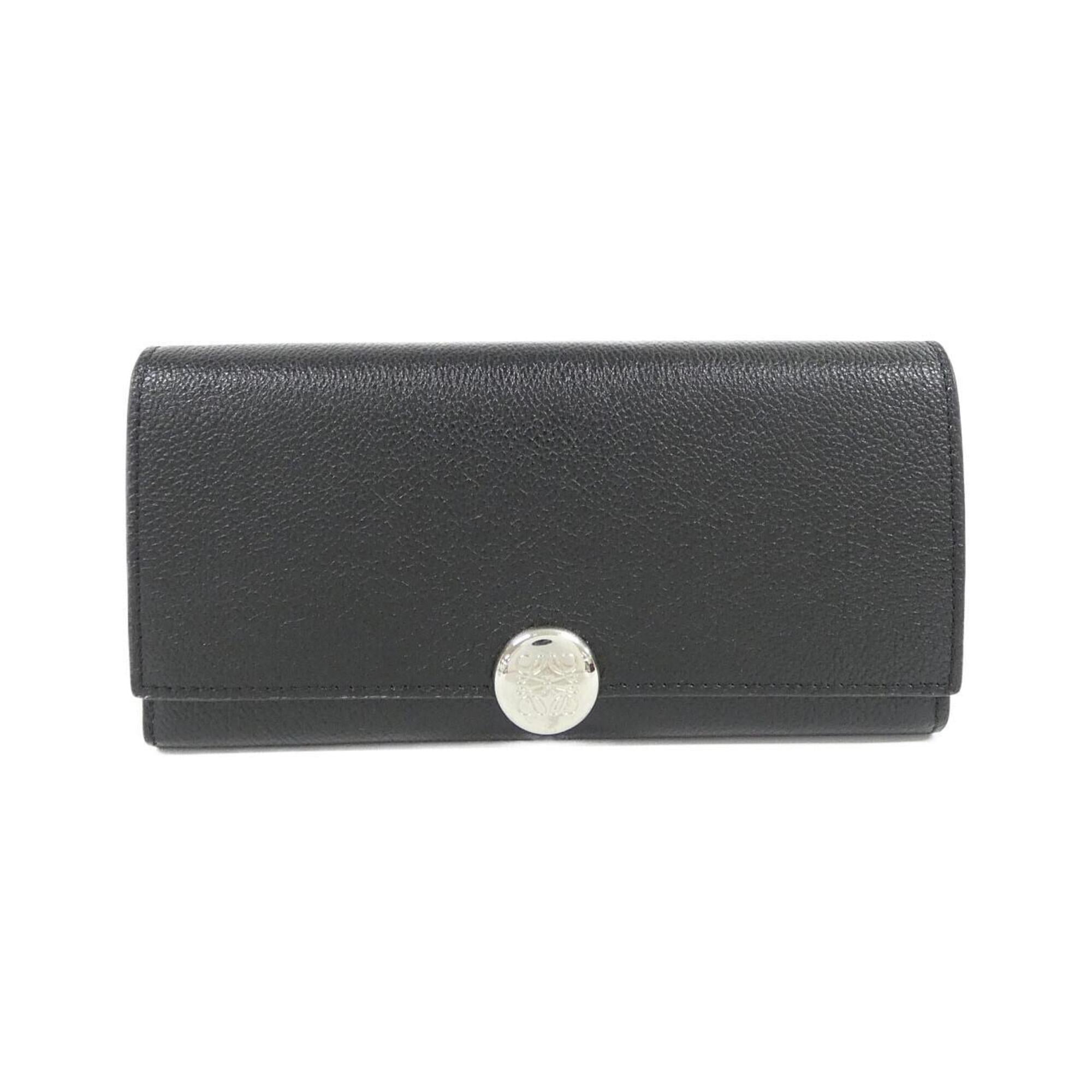 Loewe Black Leather Long Wallet (Bi-Fold) (Pre-Owned)