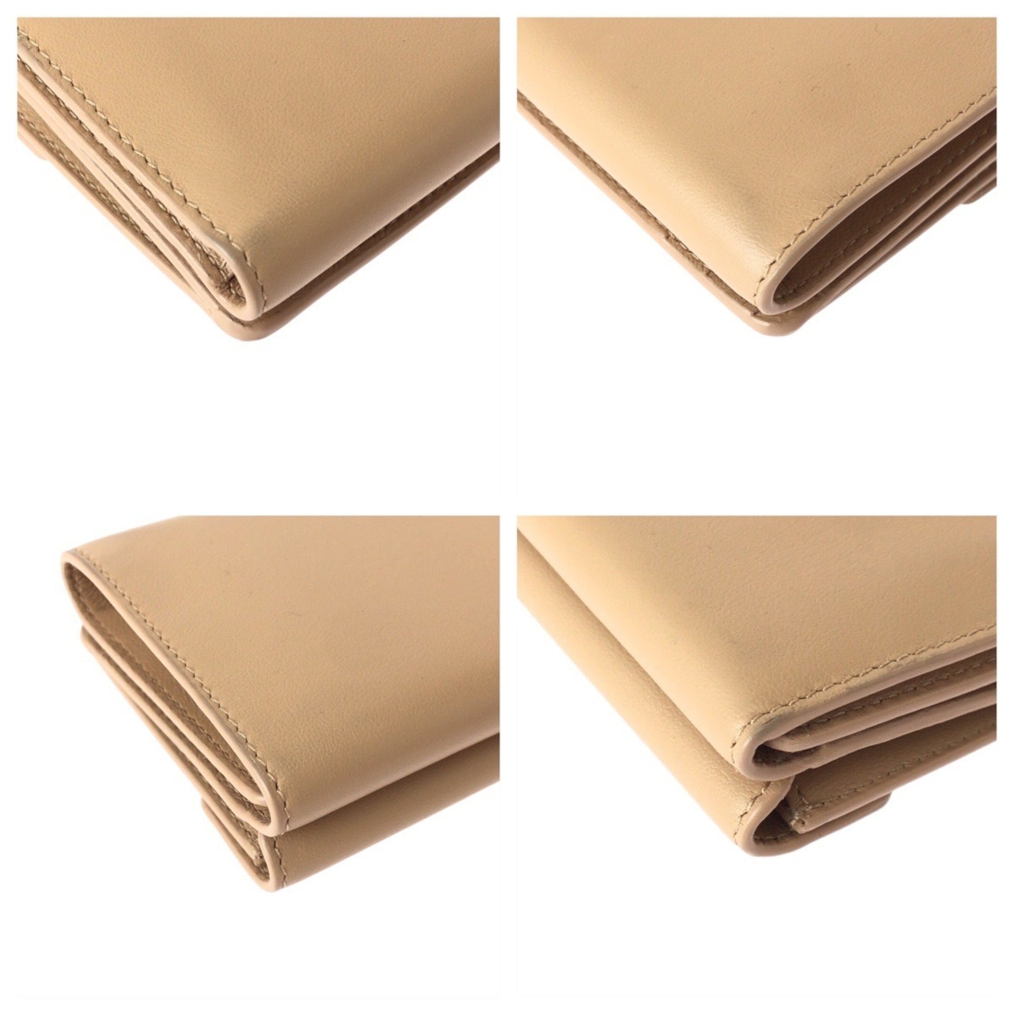 Balenciaga Beige Leather Wallet (Tri-Fold) (Pre-Owned)