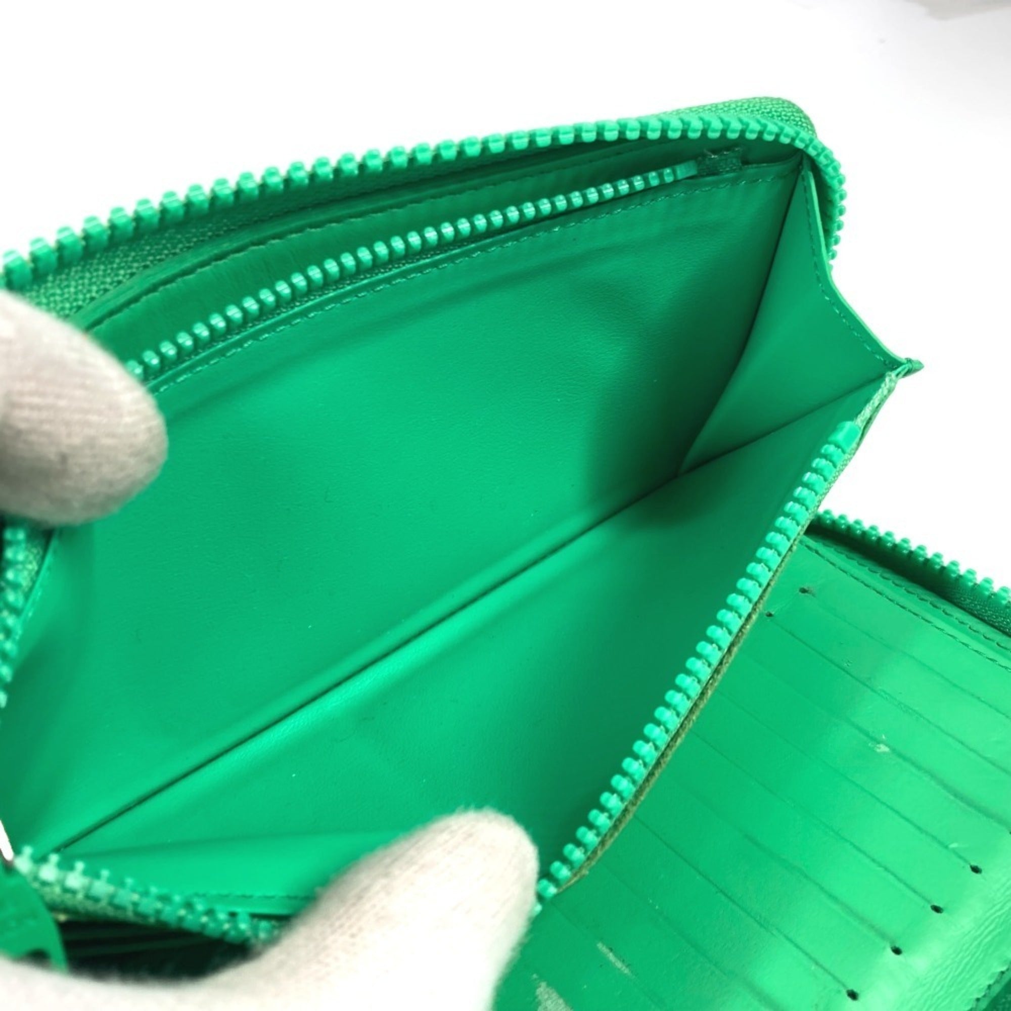 Louis Vuitton Green Leather Long Wallet (Bi-Fold) (Pre-Owned)