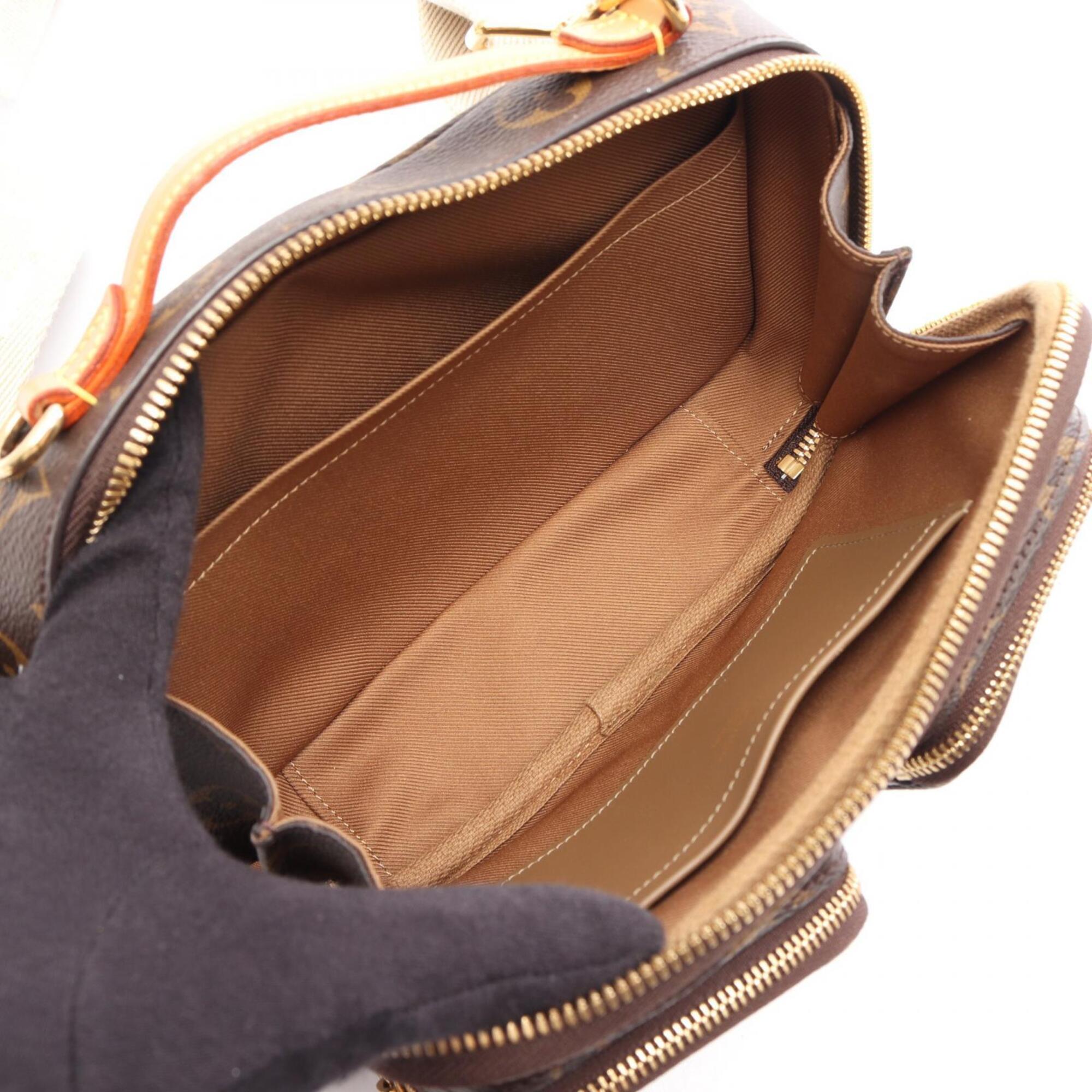 Louis Vuitton Brown Pvc Coated Canvas Leather Handbag Pouch (Pre-Owned)