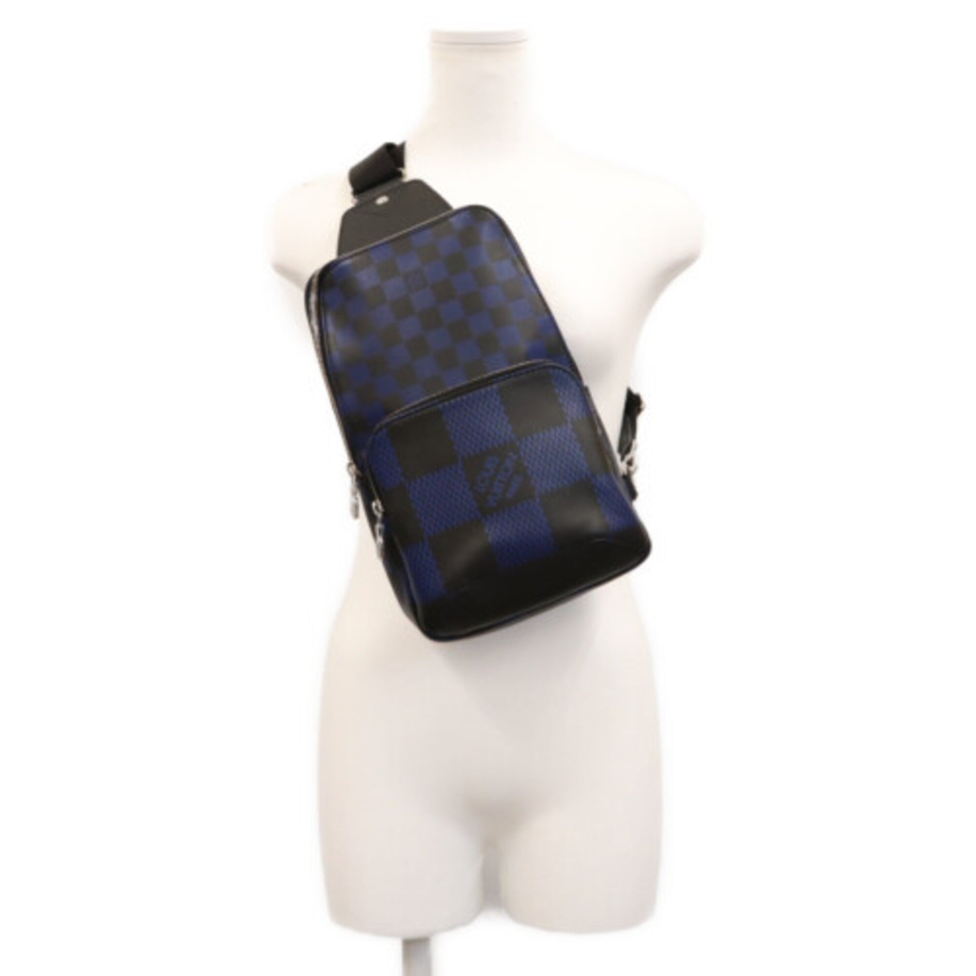 Louis Vuitton Black Blue Damier Infini Sling Bag (Pre-Owned)