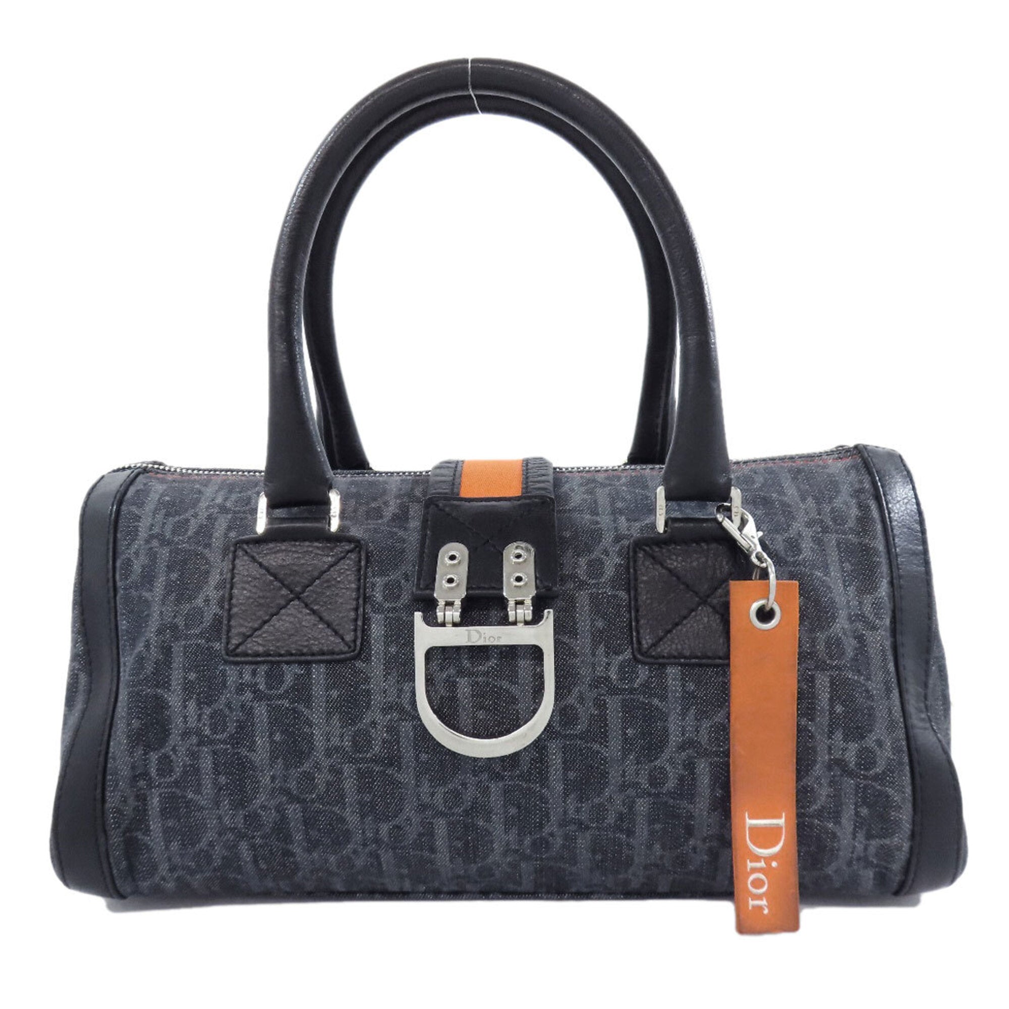 Christian Dior Black Canvas Leather Handbag (Pre-Owned)