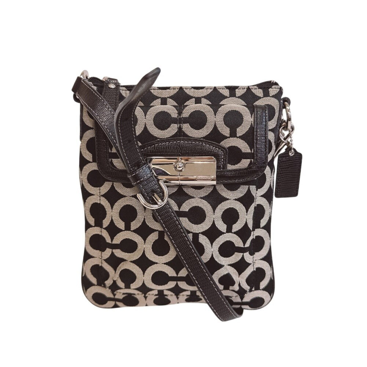 Coach Black Canvas Shoulder Bag (Pre-Owned)