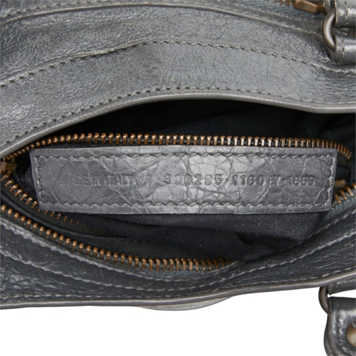 Balenciaga Gray Leather Handbag Shoulder Bag (Pre-Owned)