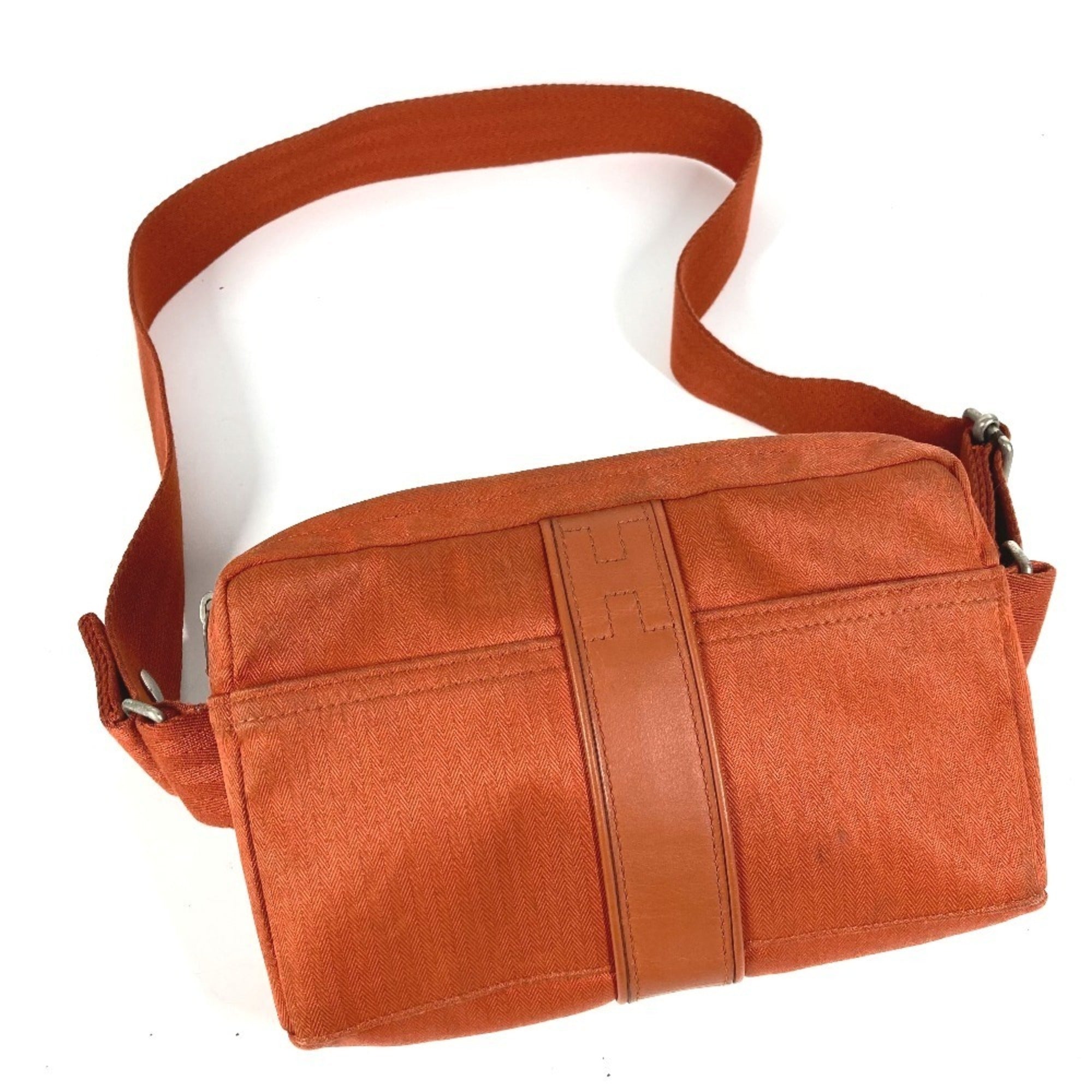 Hermes Acapulco Orange Polyamide Cotton Fanny Pack Shoulder Bag (Pre-Owned)