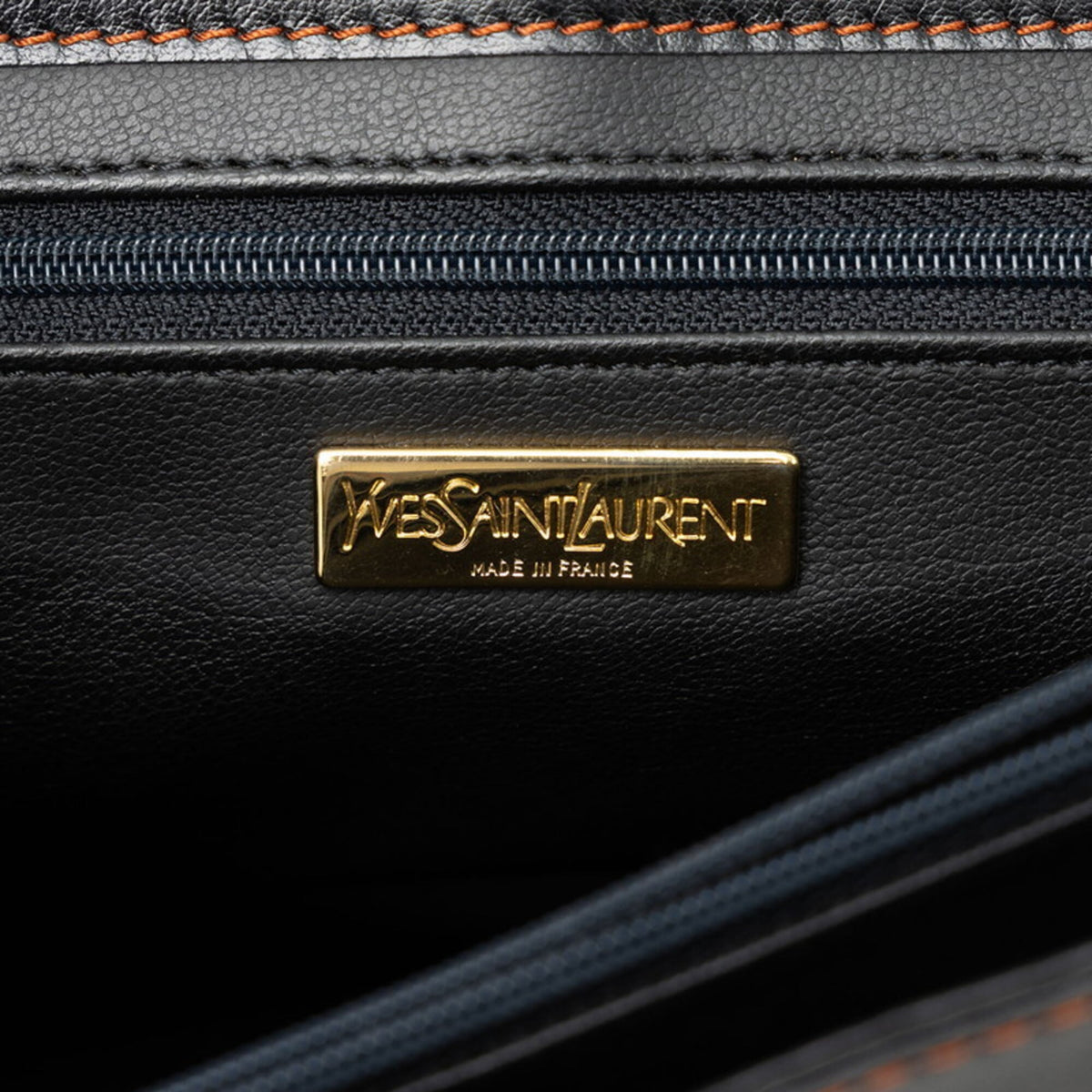 Saint Laurent Black Brown Leather Shoulder Bag (Pre-Owned)