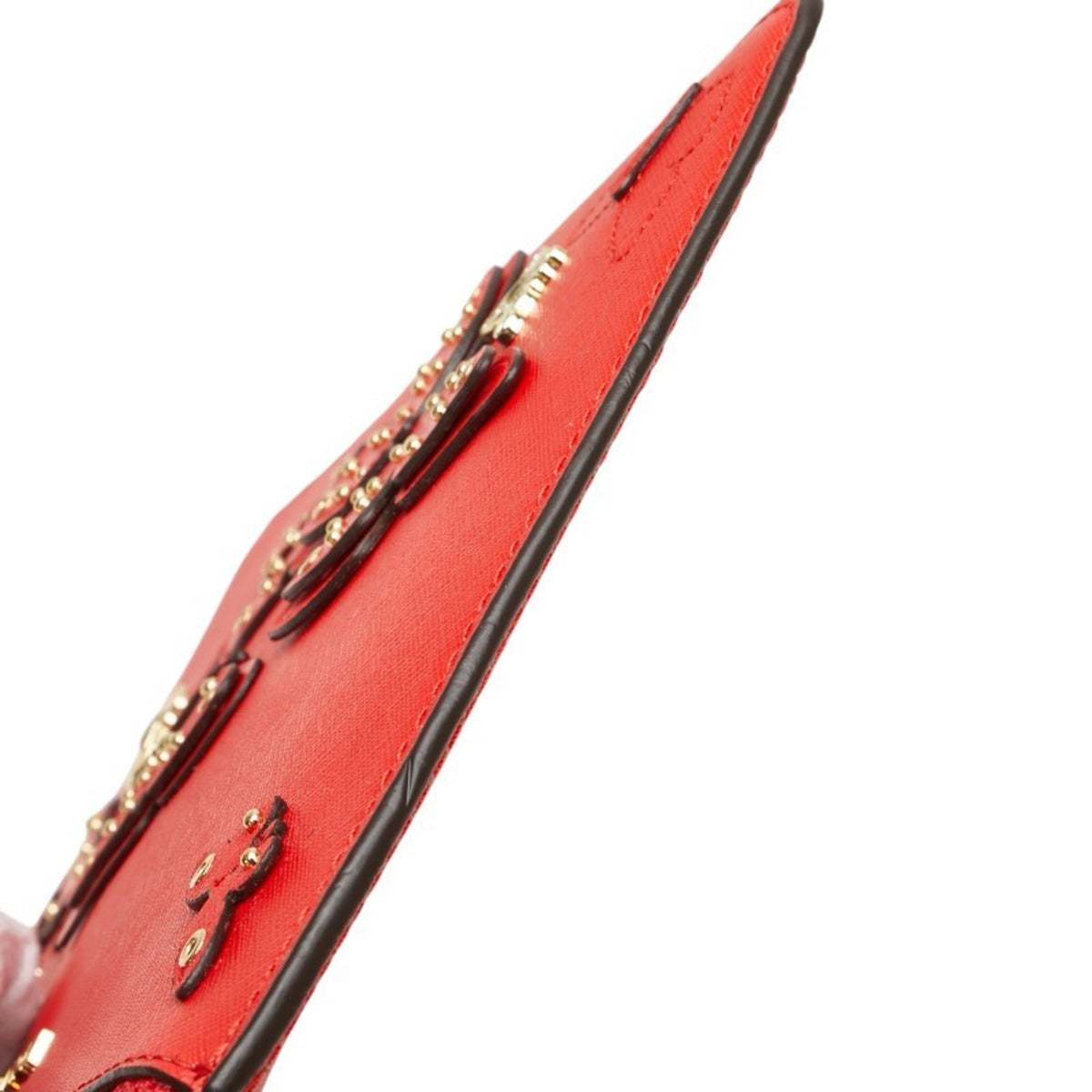 Michael Kors Red Color Leather Clutch Bag (Pre-Owned)