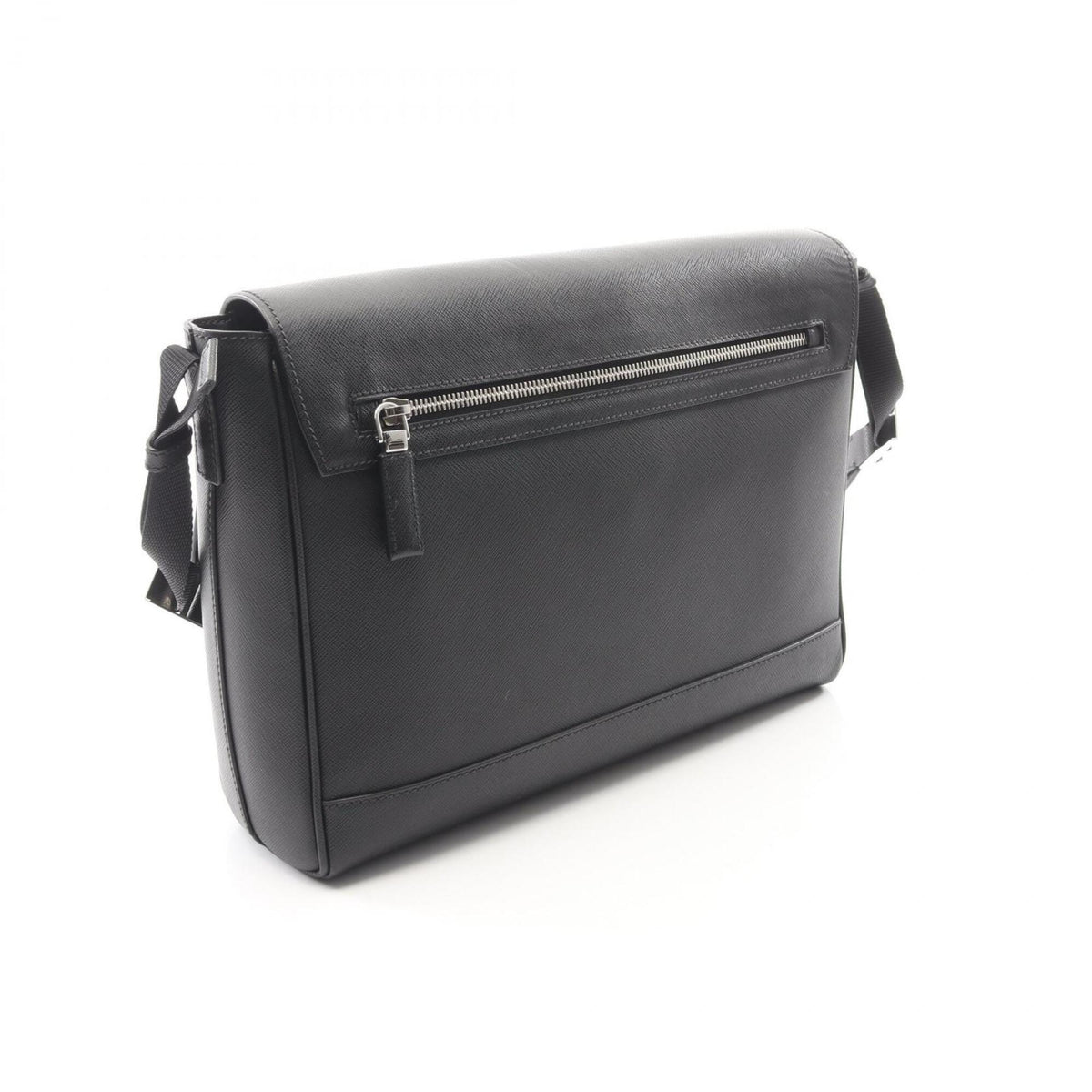 Prada Black Leather Handbag Shoulder Bag Weekend Bag (Pre-Owned)