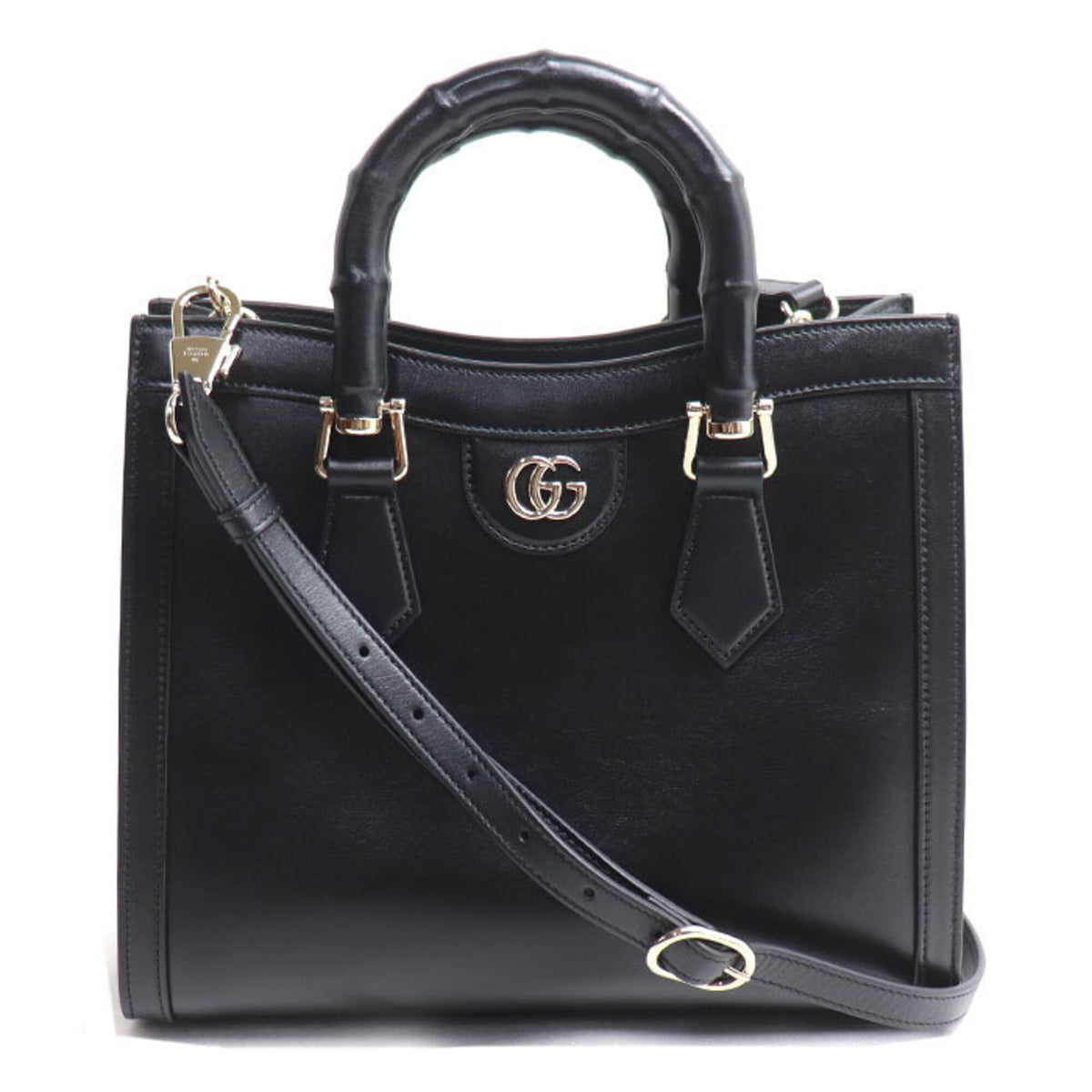 Gucci Black Leather Tote Bag (Pre-Owned)
