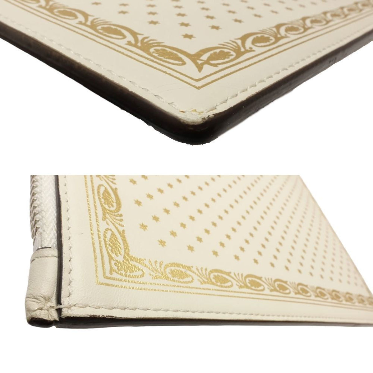 Gucci Ivory Leather Clutch Bag (Pre-Owned)