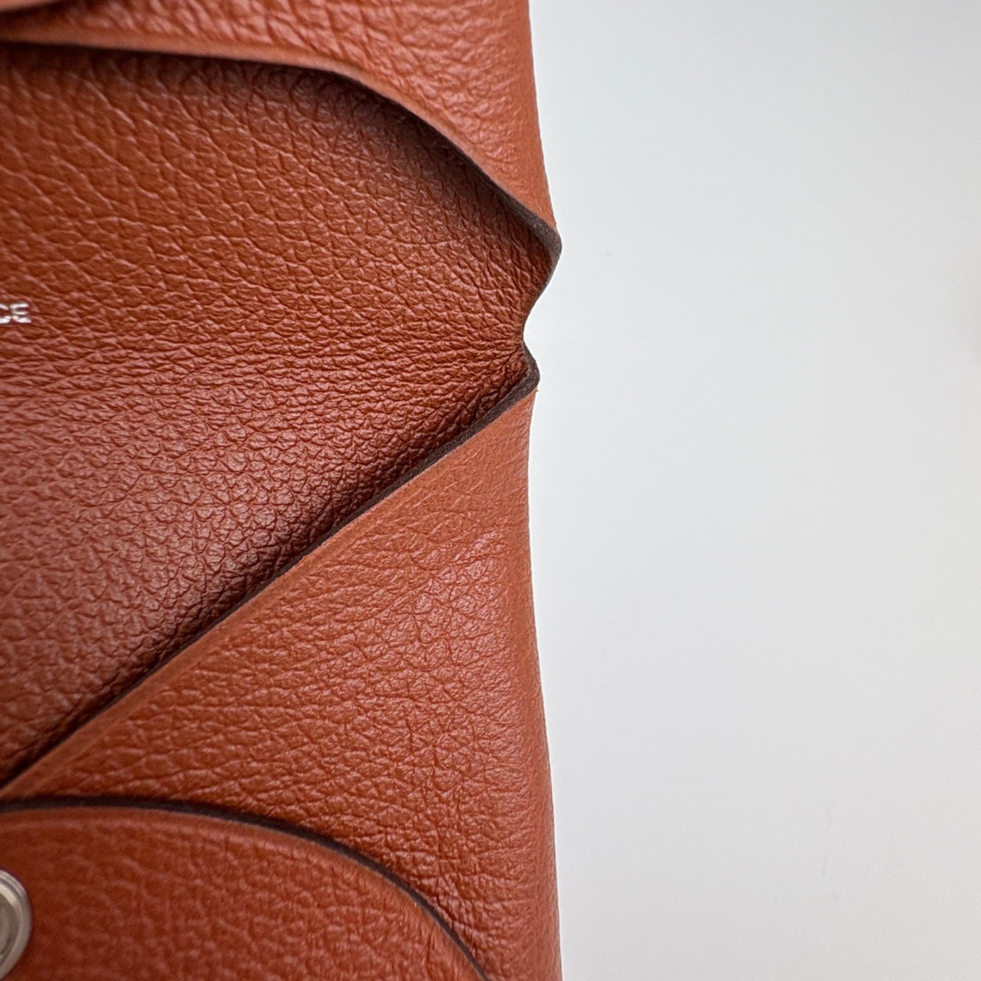 Hermes Bastia Brown Leather Coin Purse/Coin Case (Pre-Owned)
