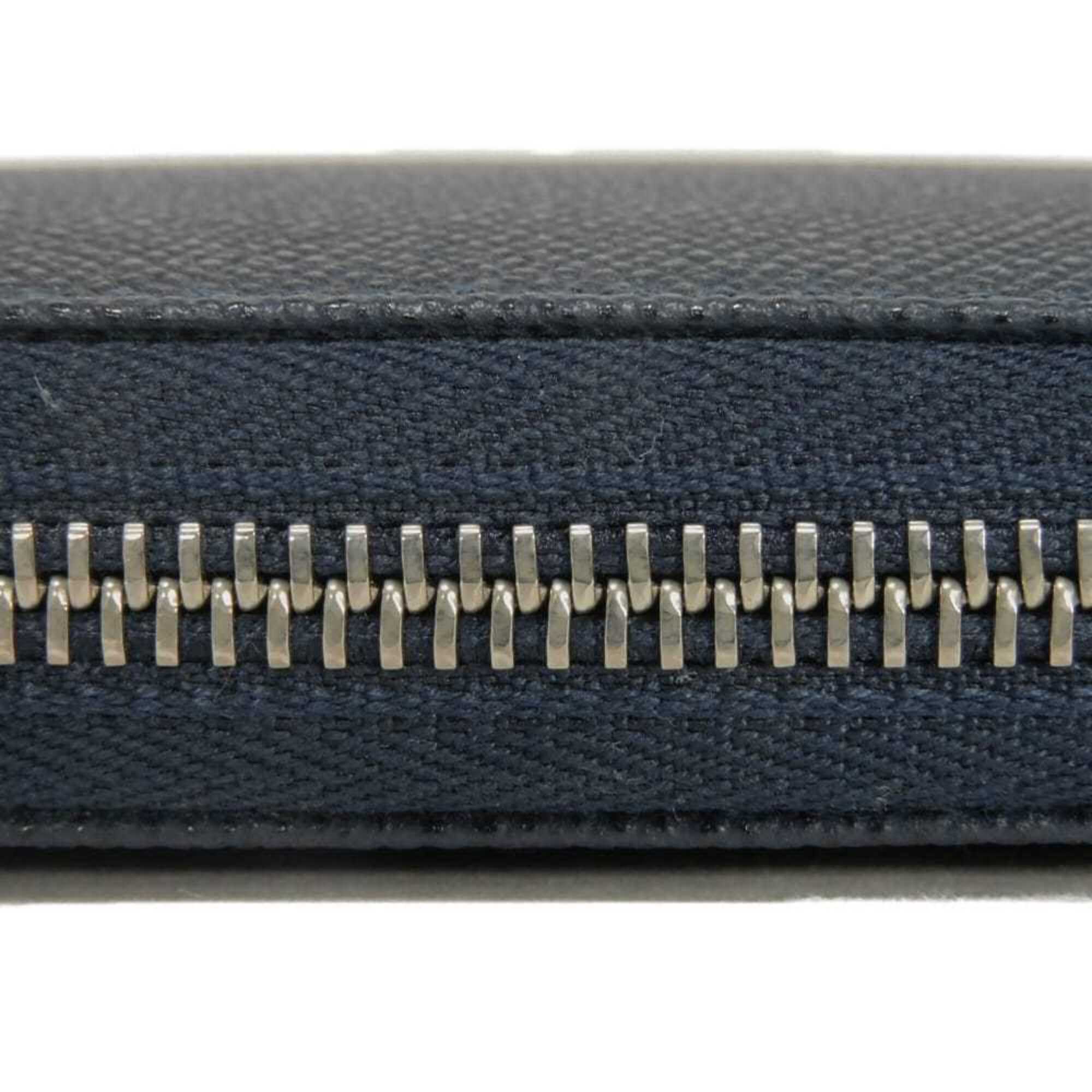 Bvlgari Blue Leather Long Wallet (Bi-Fold) (Pre-Owned)