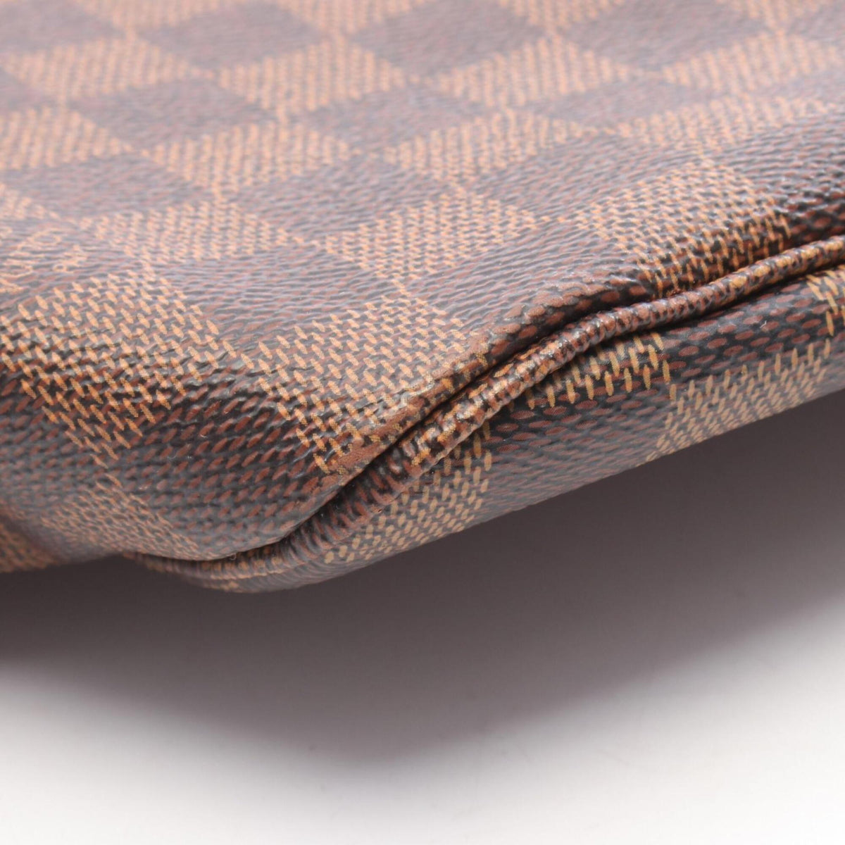 Louis Vuitton Brown Coated Canvas Leather Handbag Tote Bag (Pre-Owned)