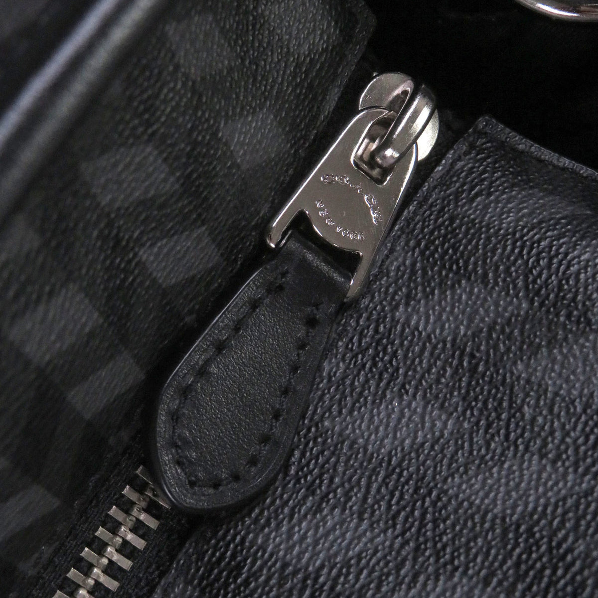 Coach Black Gray Leather Briefcase Shoulder Bag (Pre-Owned)