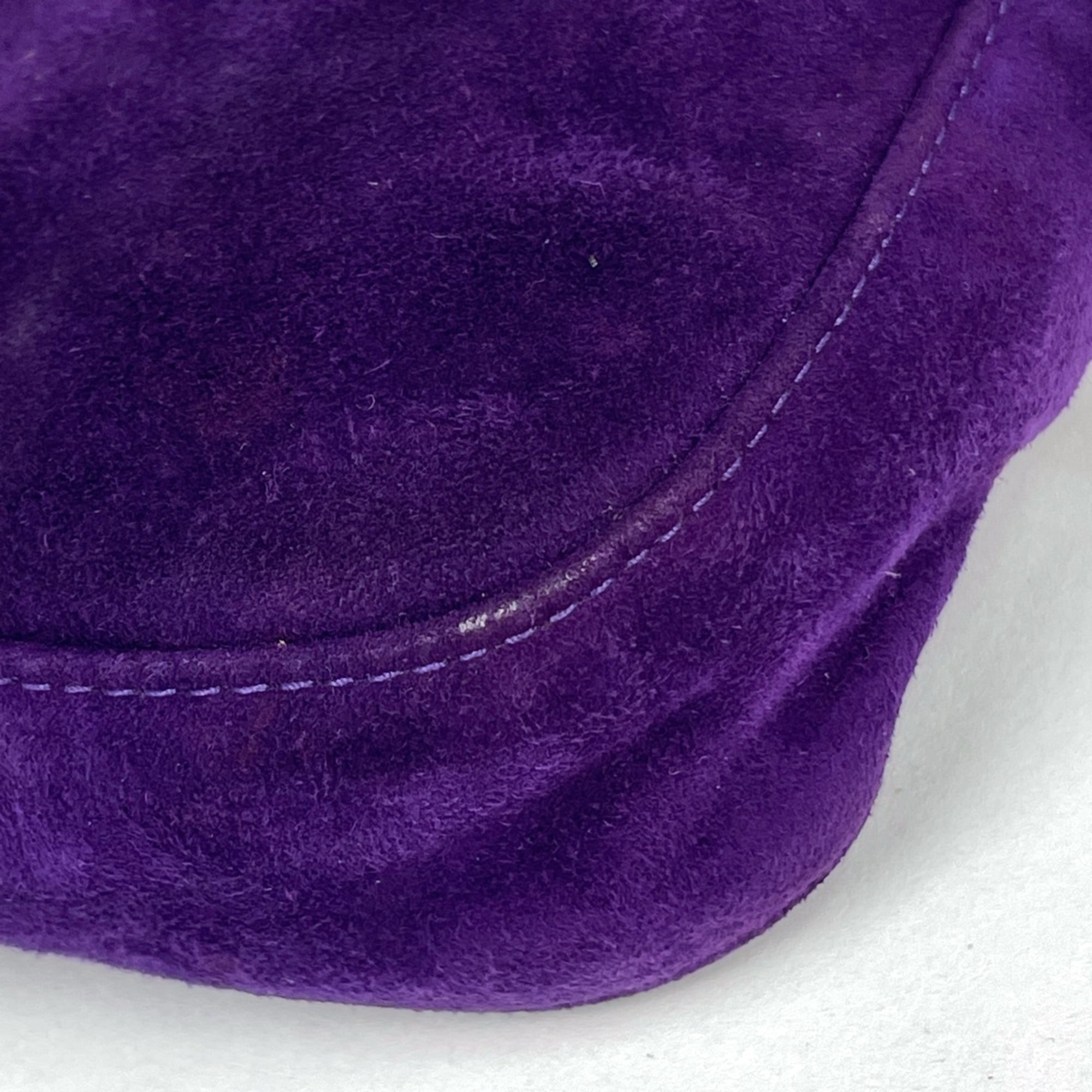 Fendi Purple Suede Leather Shoulder Bag (Pre-Owned)