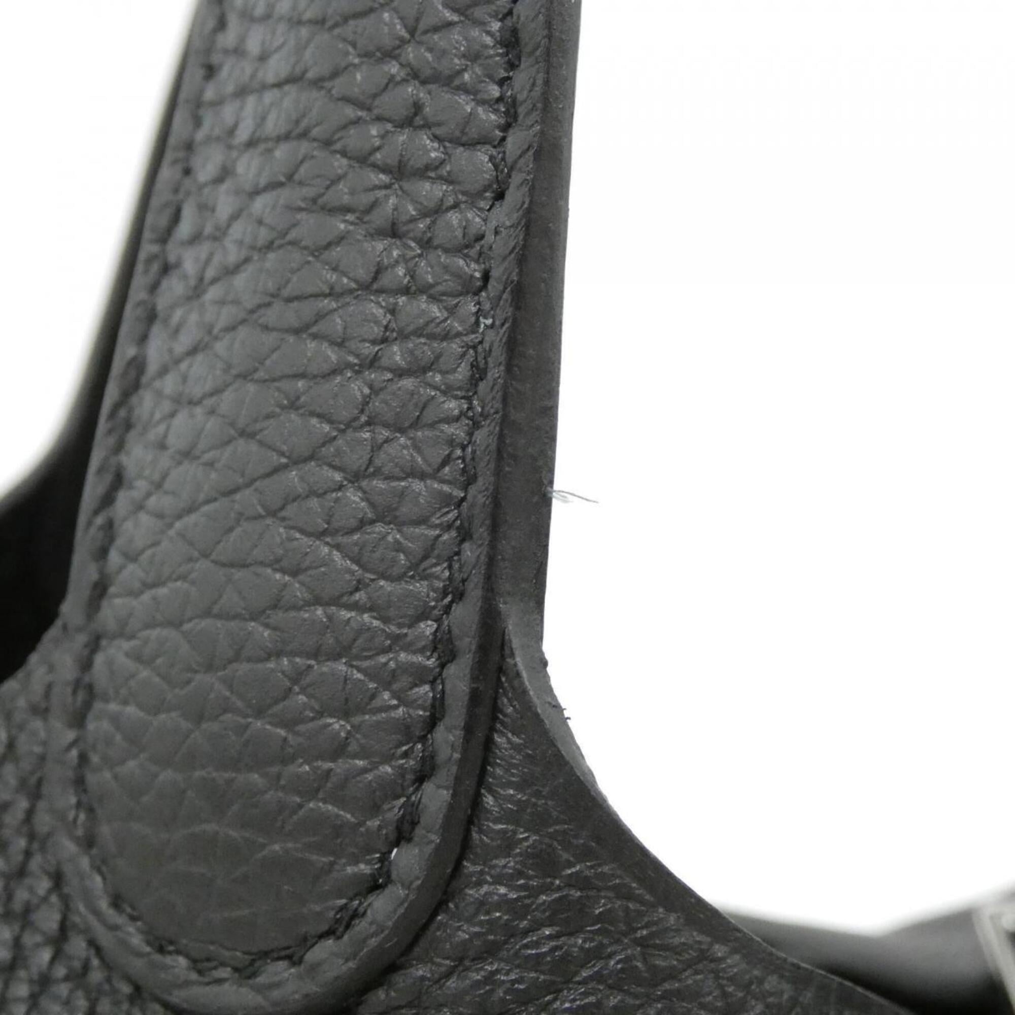 Hermes Black Taurillon Clemence Leather Handbag (Pre-Owned)