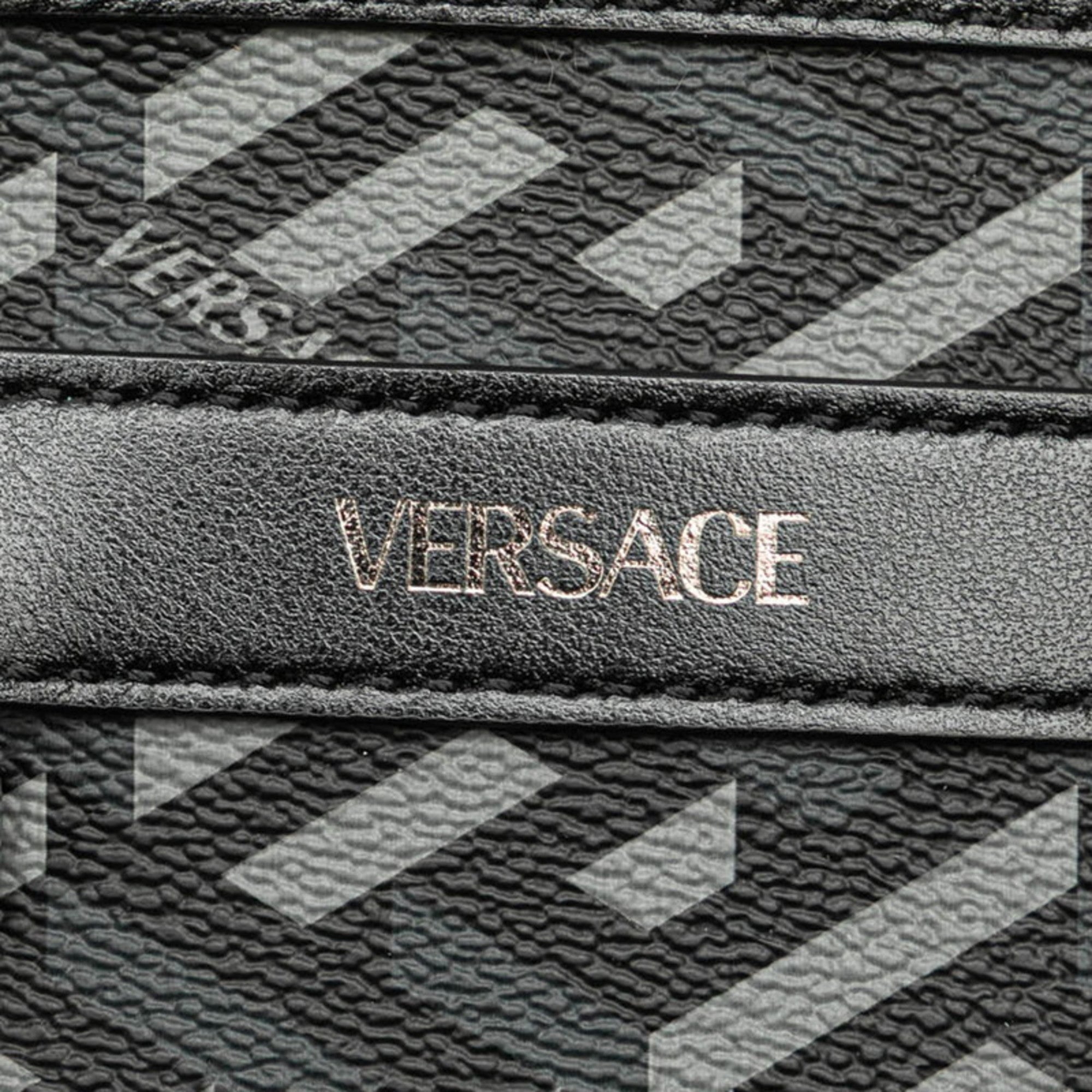 Versace Black Pvc Leather Pouch (Pre-Owned)