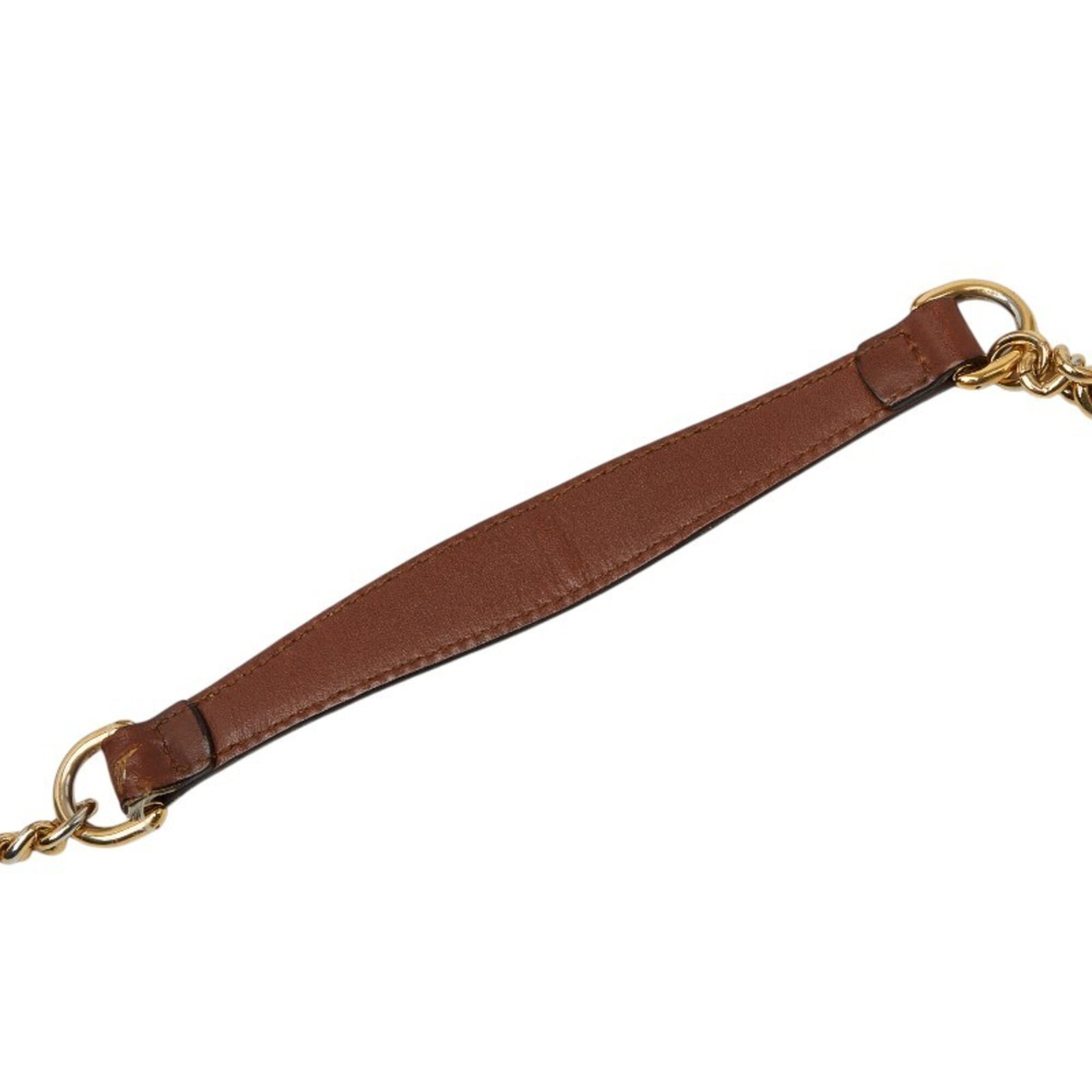 Gucci Beige Brown Pvc Leather Shoulder Bag (Pre-Owned)