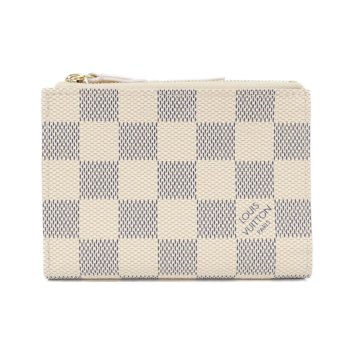 Louis Vuitton Azur White Coated Canvas Wallet (Bi-Fold) (Pre-Owned)