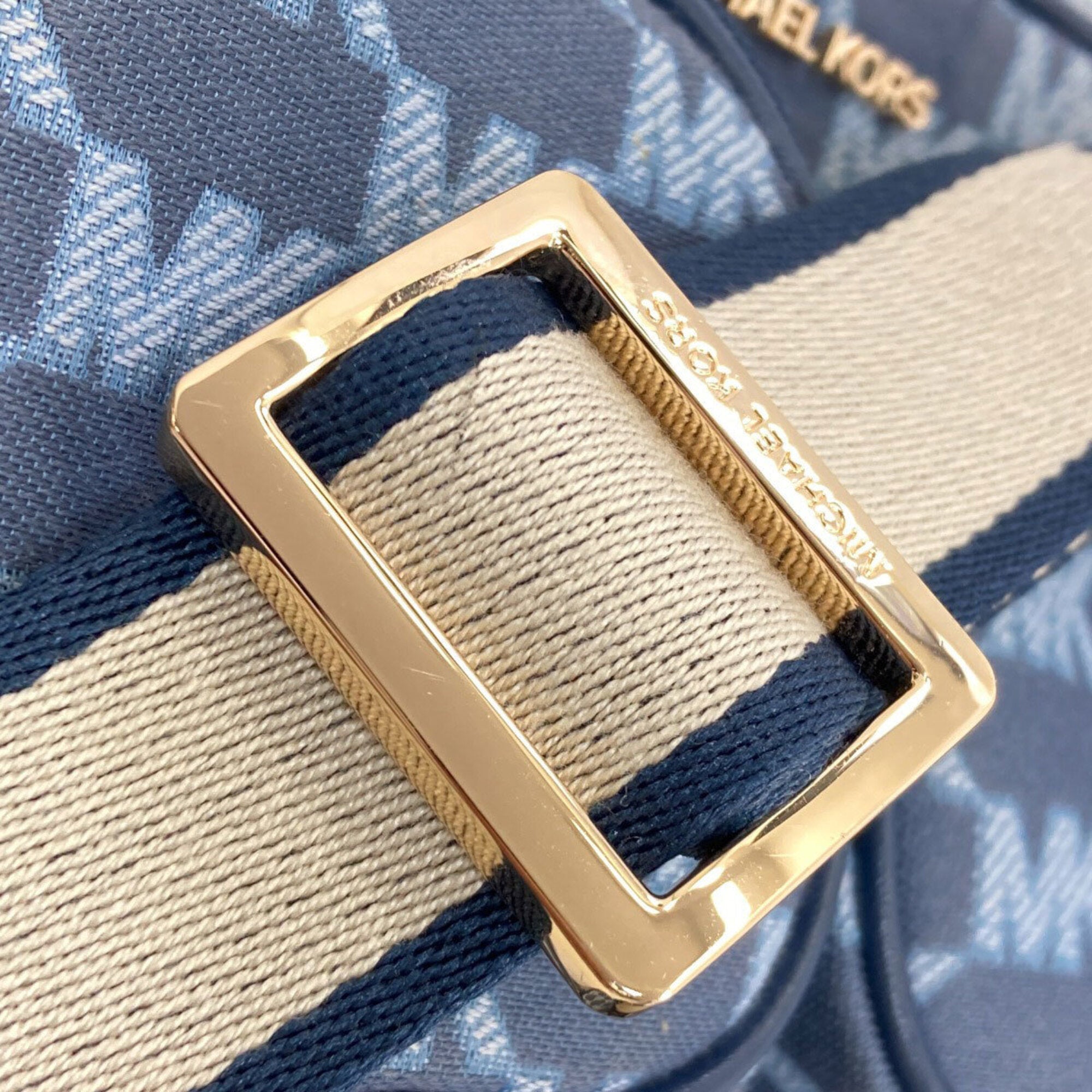 Michael Kors Blue Canvas Pouch Shoulder Bag (Pre-Owned)