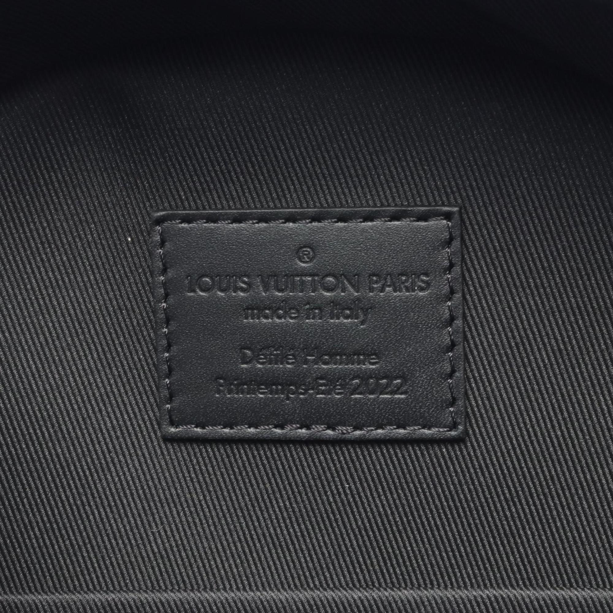 Louis Vuitton Black Brown Monogram Leather Shoulder Bag (Pre-Owned)