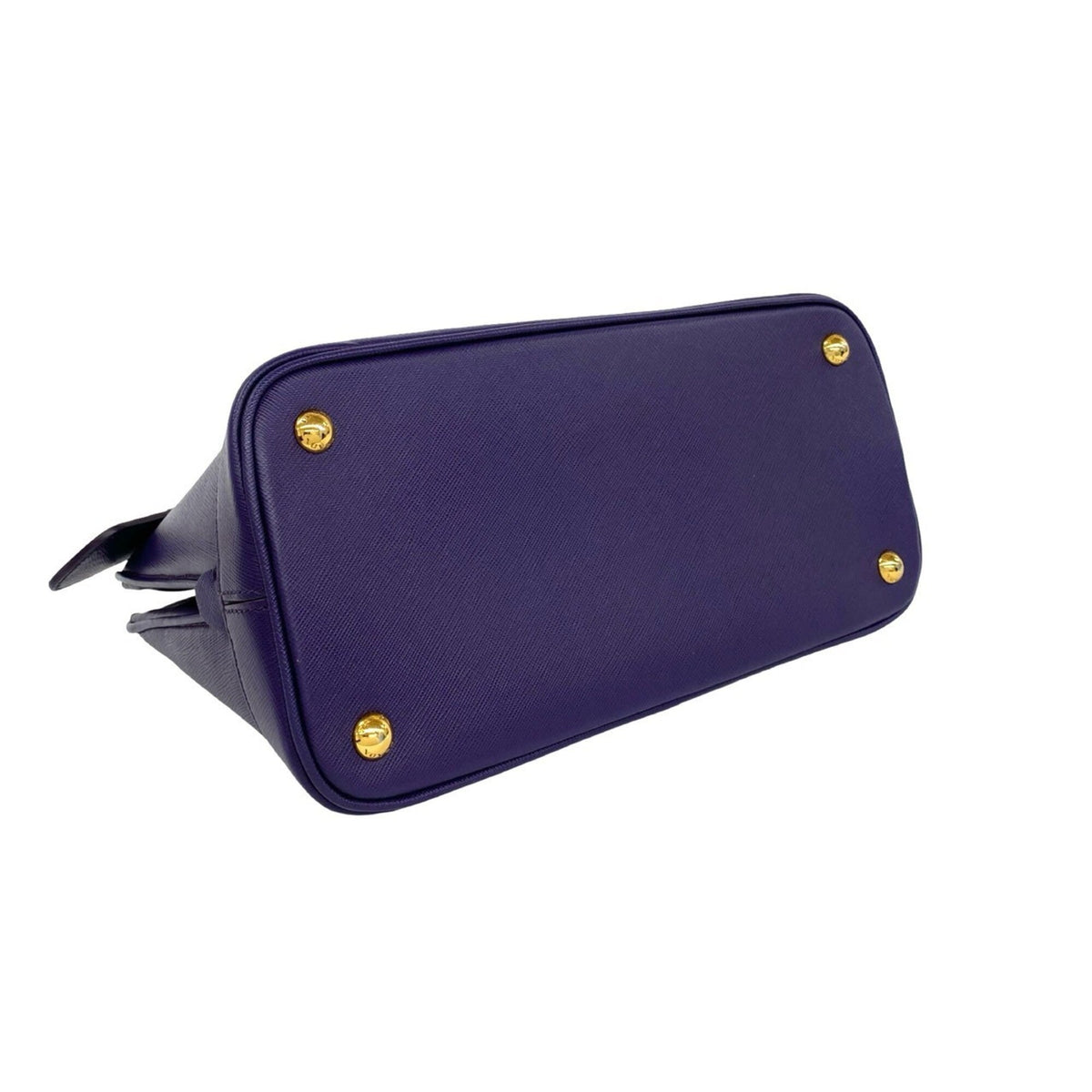 Prada Purple Leather Handbag Shoulder Bag Tote Bag (Pre-Owned)