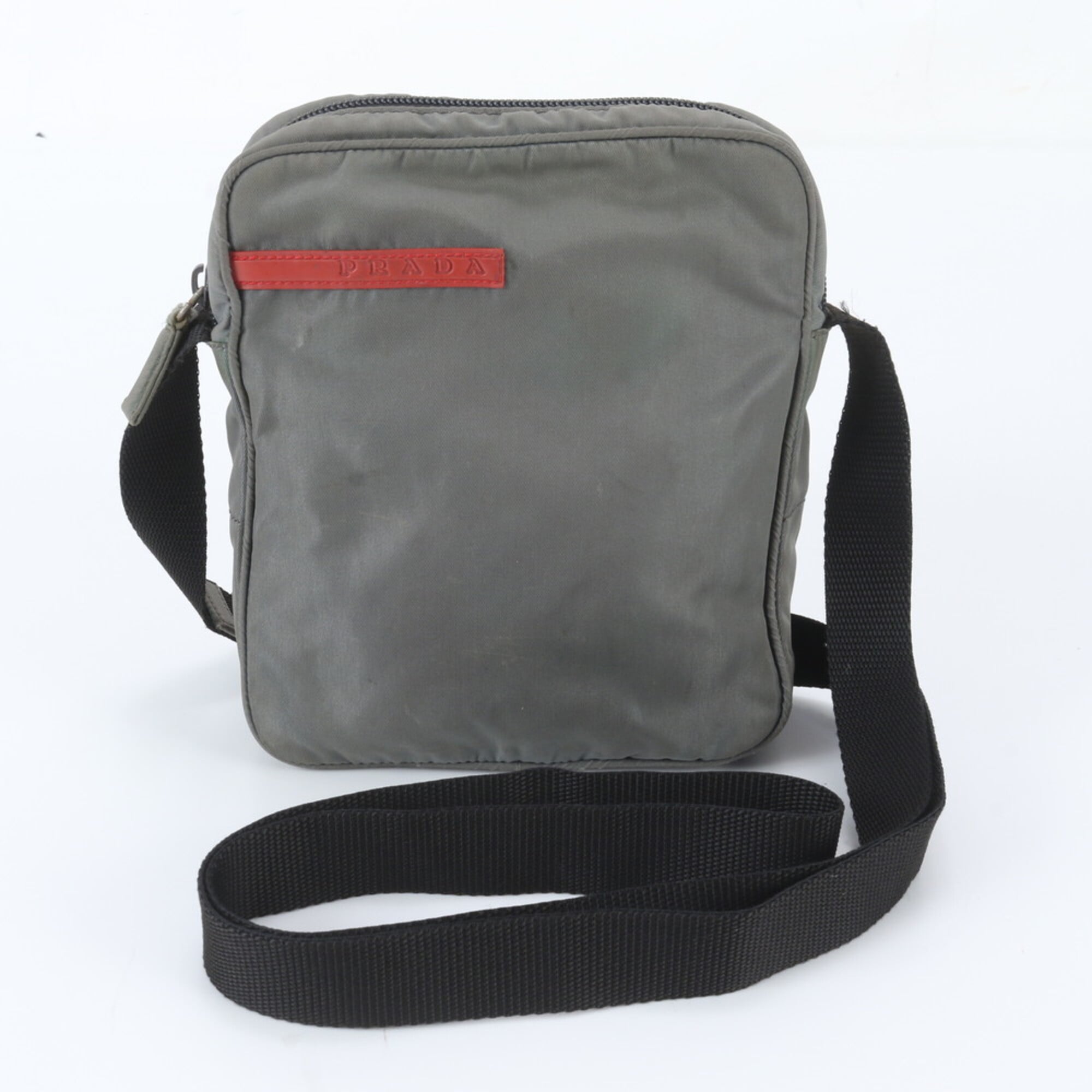 Prada Khaki Messenger Bag Shoulder Bag (Pre-Owned)