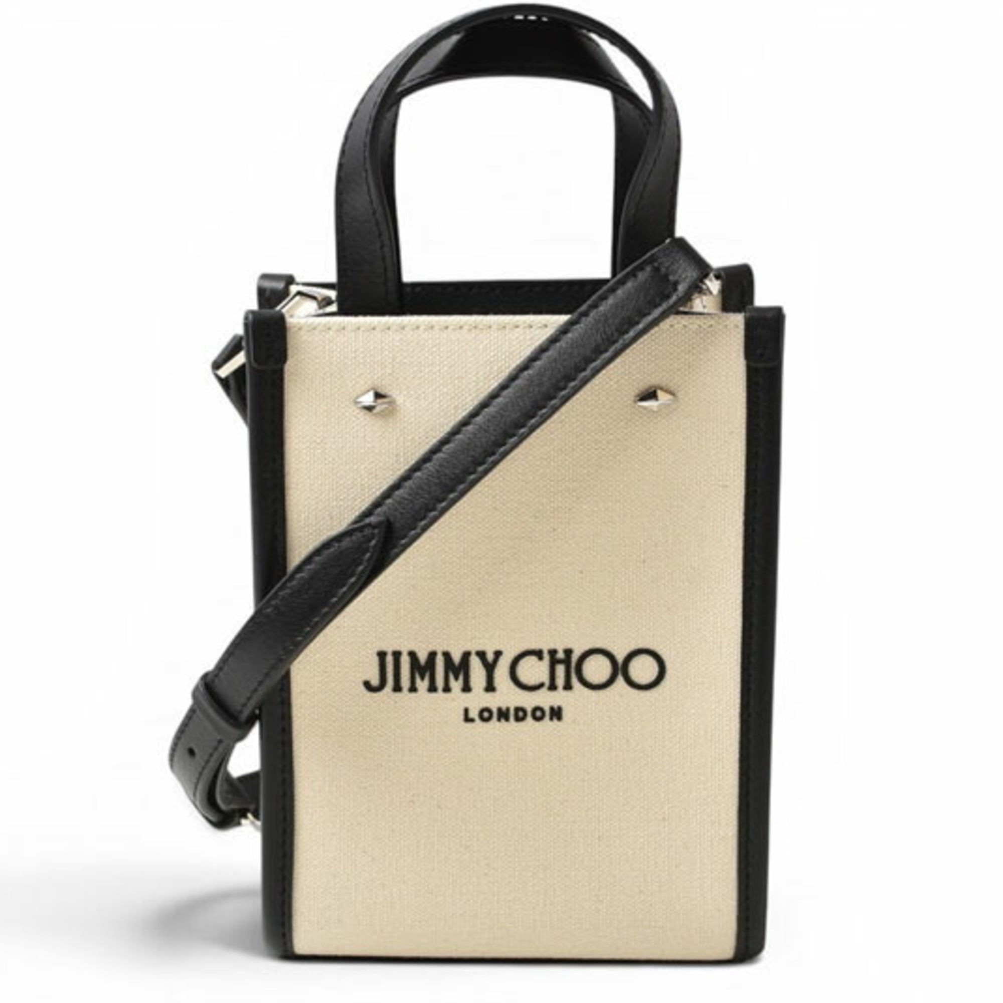 Jimmy Choo Cotton Shoulder Bag Tote Bag (Pre-Owned)