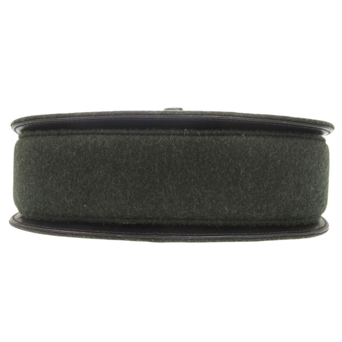 Gucci Black Green Felt Handbag Shoulder Bag (Pre-Owned)