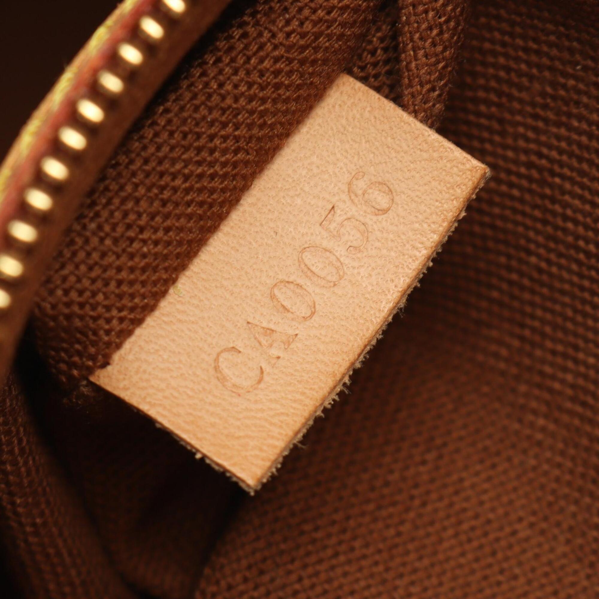 Louis Vuitton Brown Coated Canvas Leather Handbag Tote Bag (Pre-Owned)