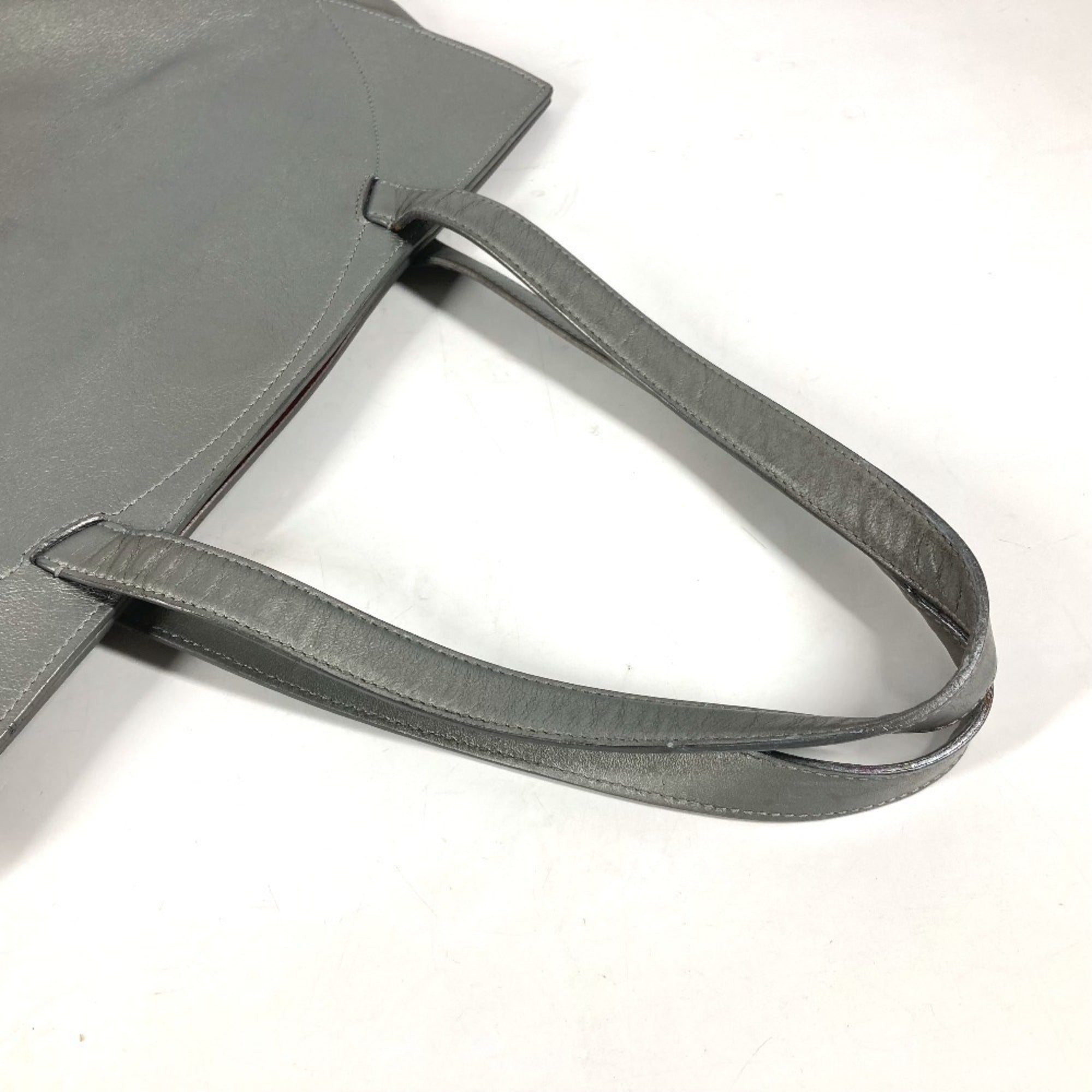 Bvlgari Silver Leather Shoulder Bag Tote Bag (Pre-Owned)