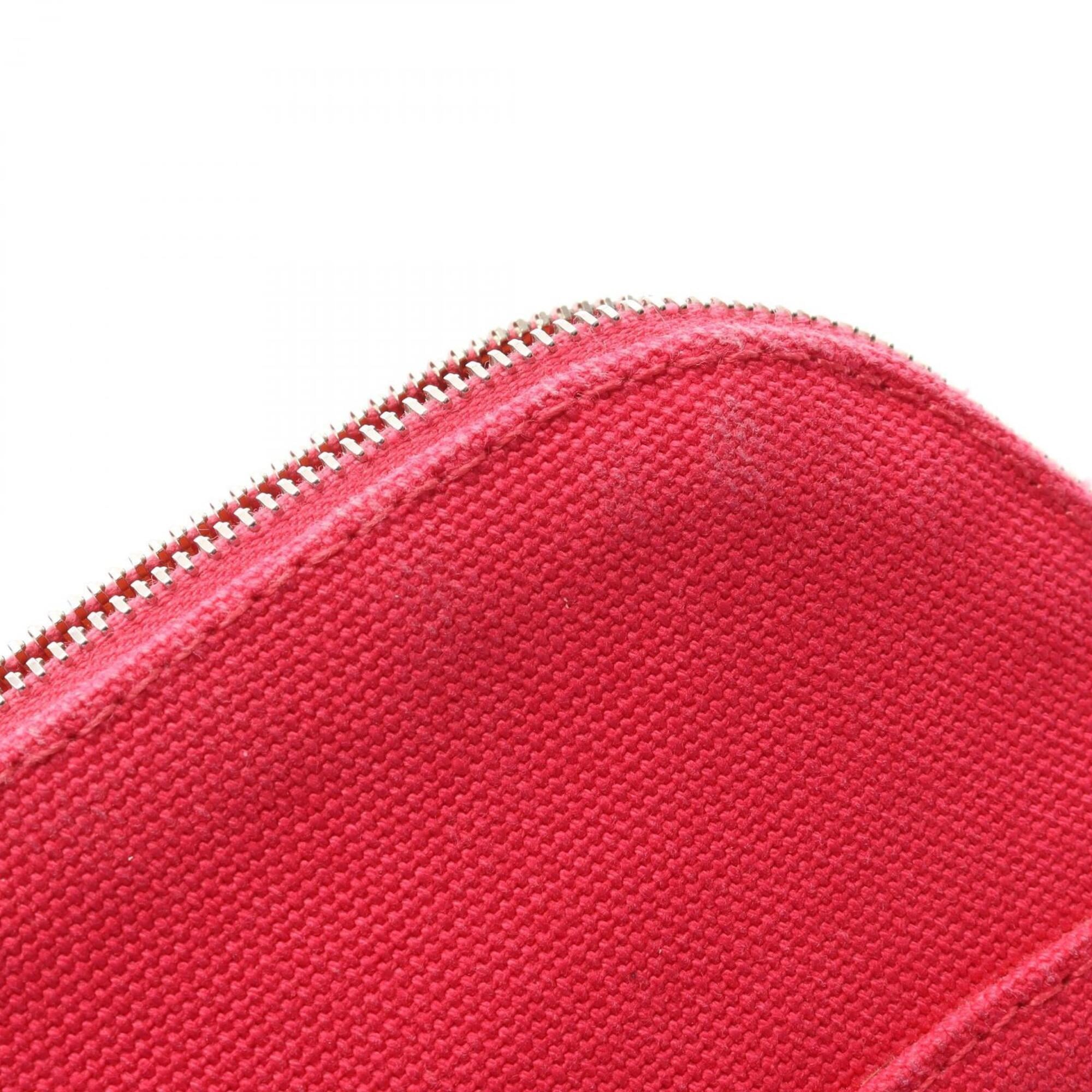 Hermes Brown Pink Canvas Handbag Pouch (Pre-Owned)
