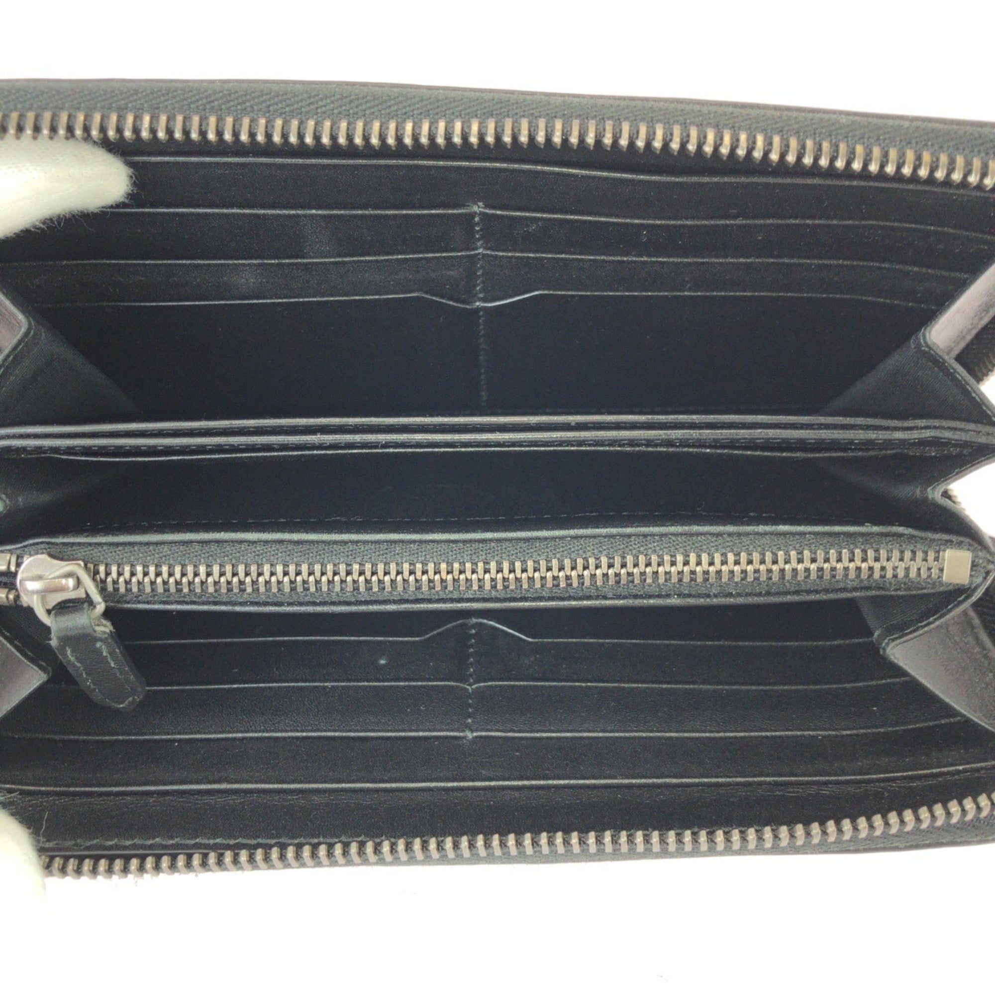 Bvlgari Black Leather Long Wallet (Bi-Fold) (Pre-Owned)