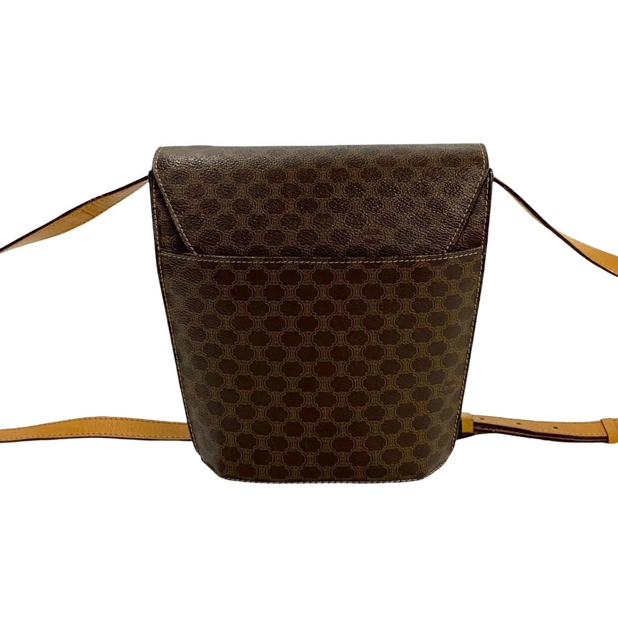 Celine Brown Leather Pvc Shoulder Bag (Pre-Owned)