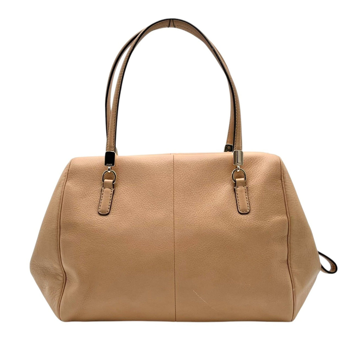 Coach Beige Leather Handbag Tote Bag (Pre-Owned)