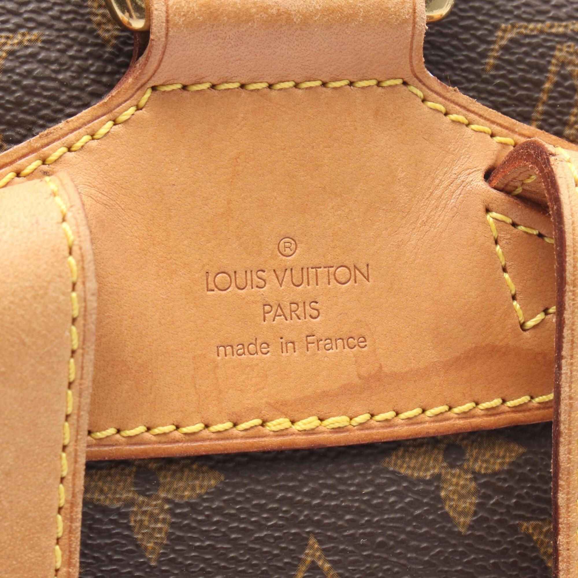 Louis Vuitton Brown Monogram Coated Canvas Backpack Handbag (Pre-Owned)