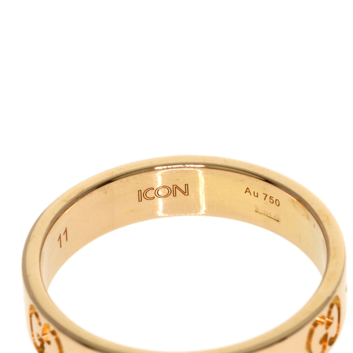 Gucci Icon Pink Gold (18K) Band Ring (Pre-Owned)