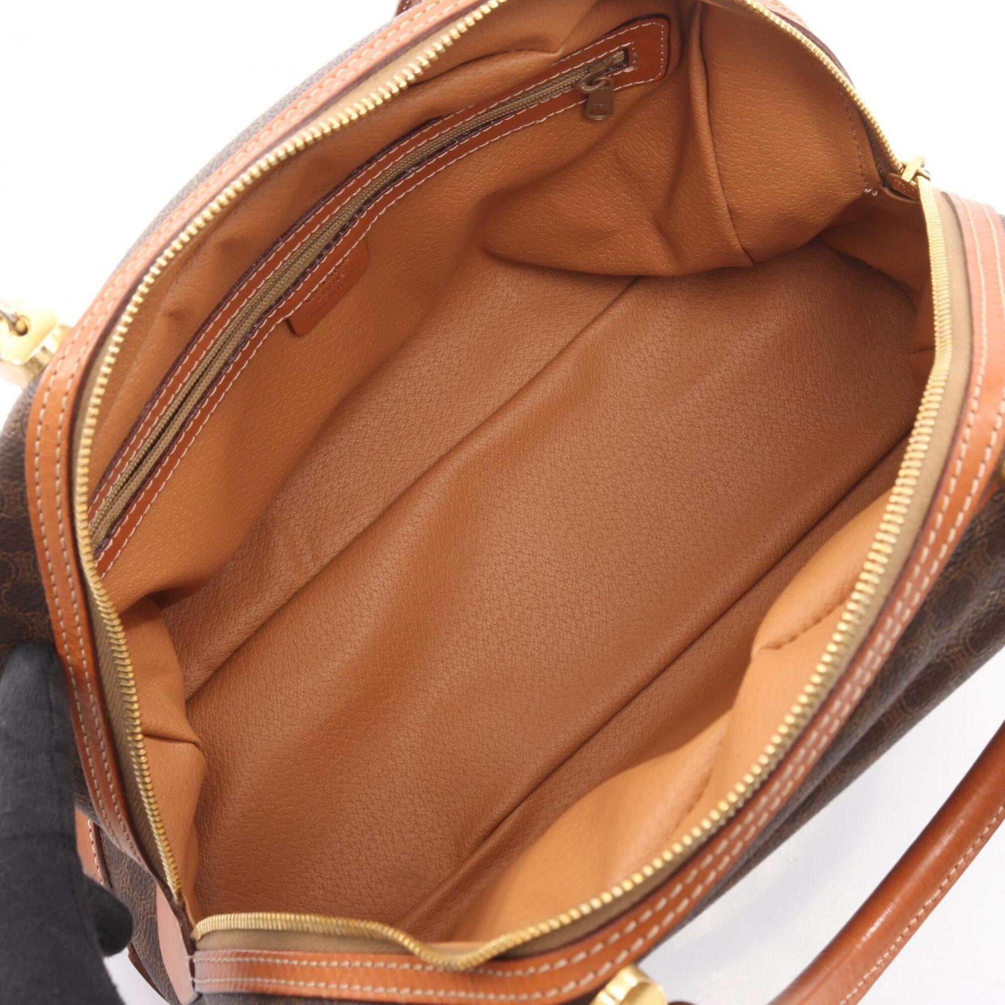 Celine Brown Coated Canvas Leather Handbag (Pre-Owned)