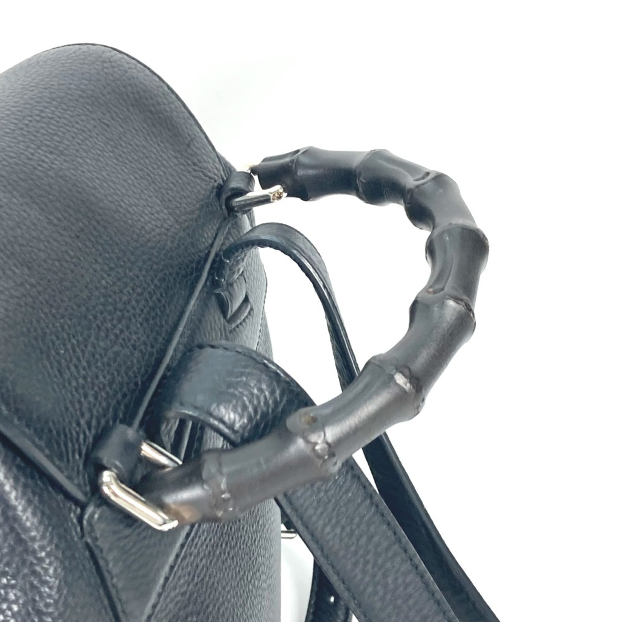 Gucci Black Leather Backpack (Pre-Owned)