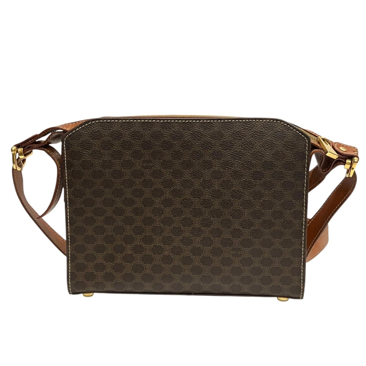 Celine Brown Leather Pvc Shoulder Bag (Pre-Owned)