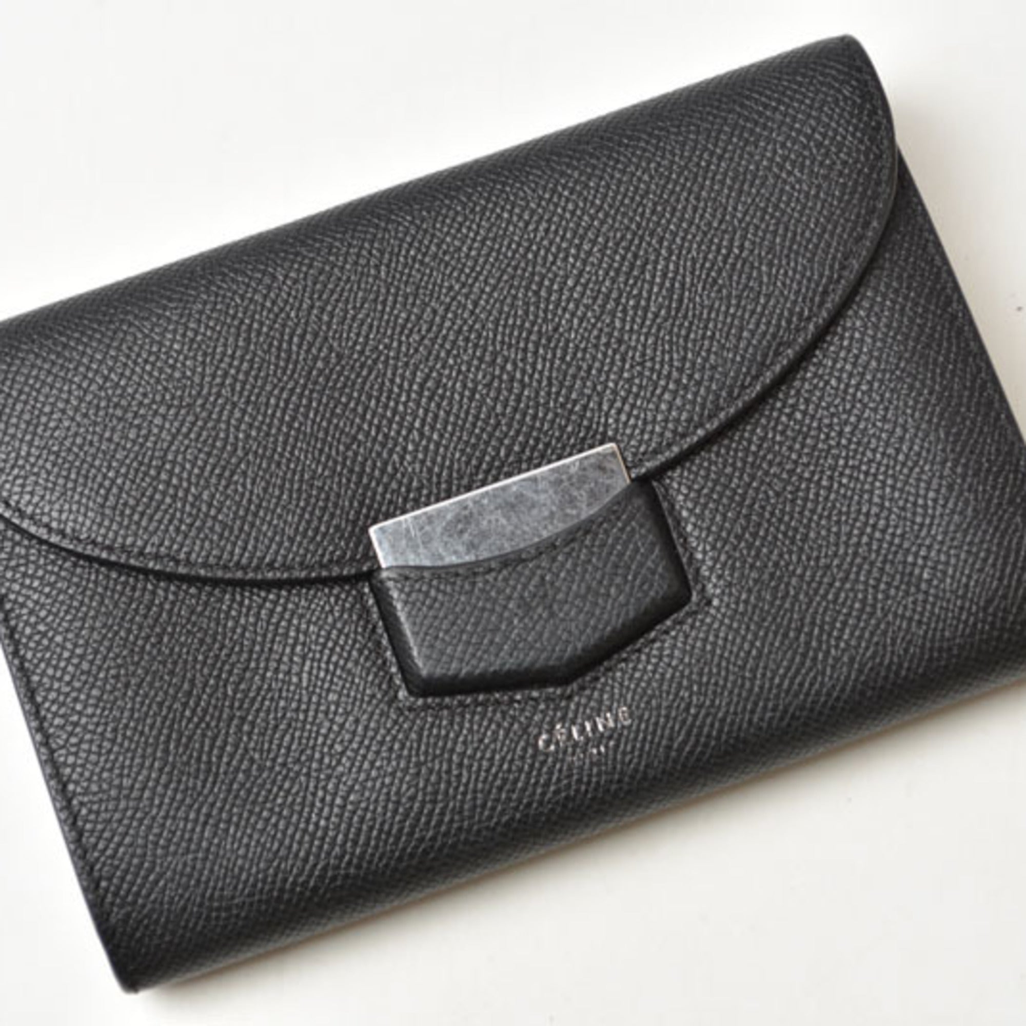 Celine Black Leather Wallet (Bi-Fold) (Pre-Owned)
