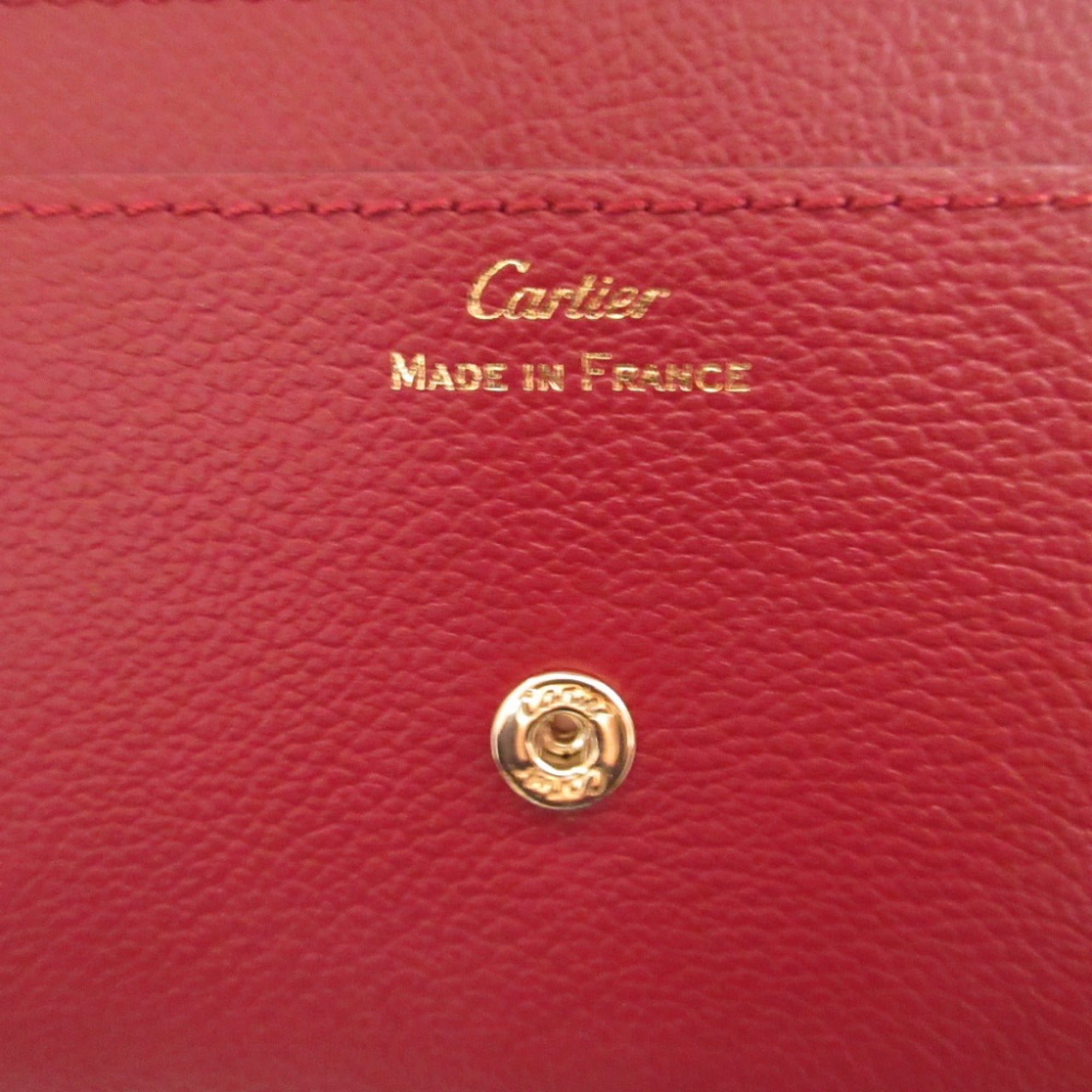 Cartier Bordeaux Leather Wallet (Bi-Fold) (Pre-Owned)