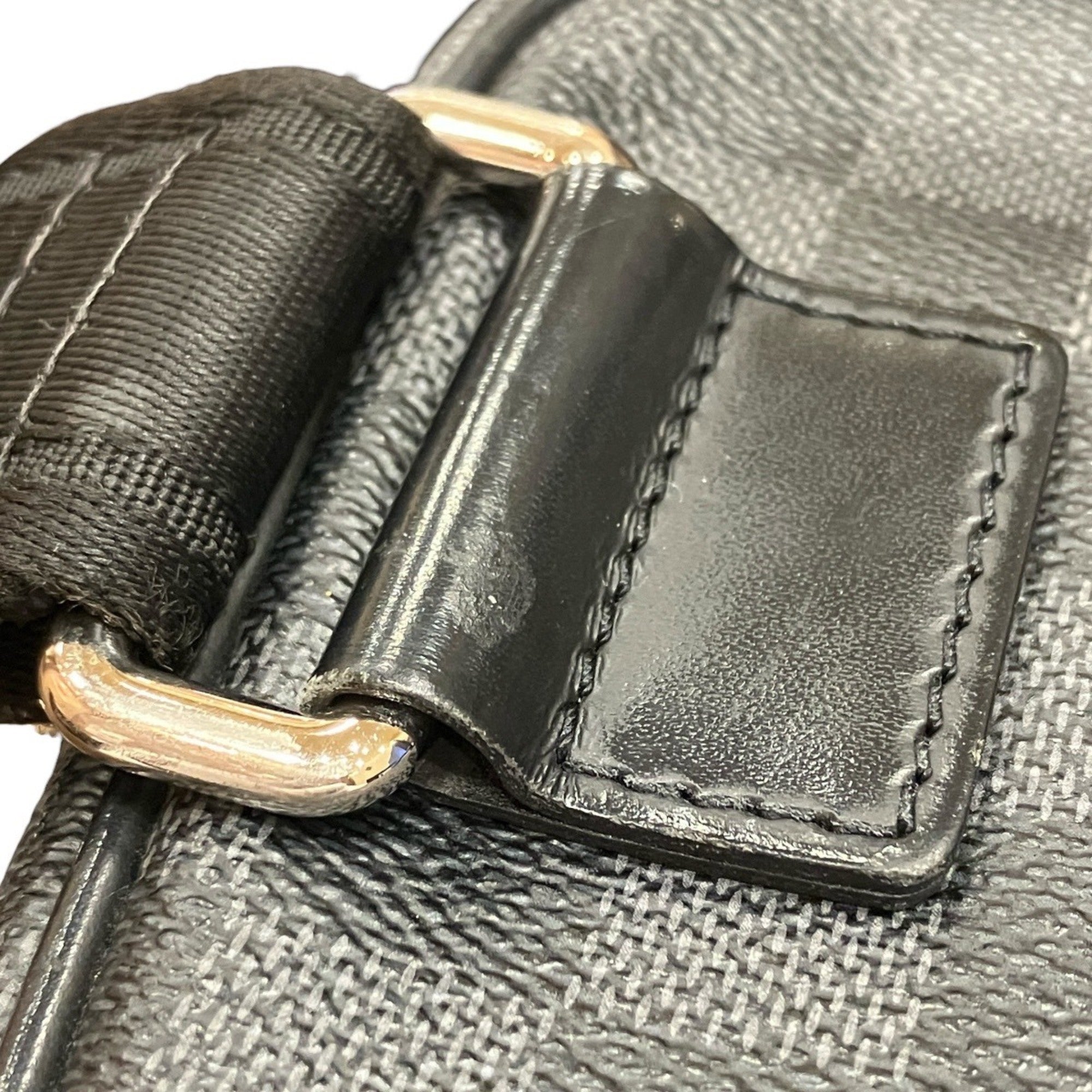Louis Vuitton Black Gray Pvc Messenger Bag (Pre-Owned)