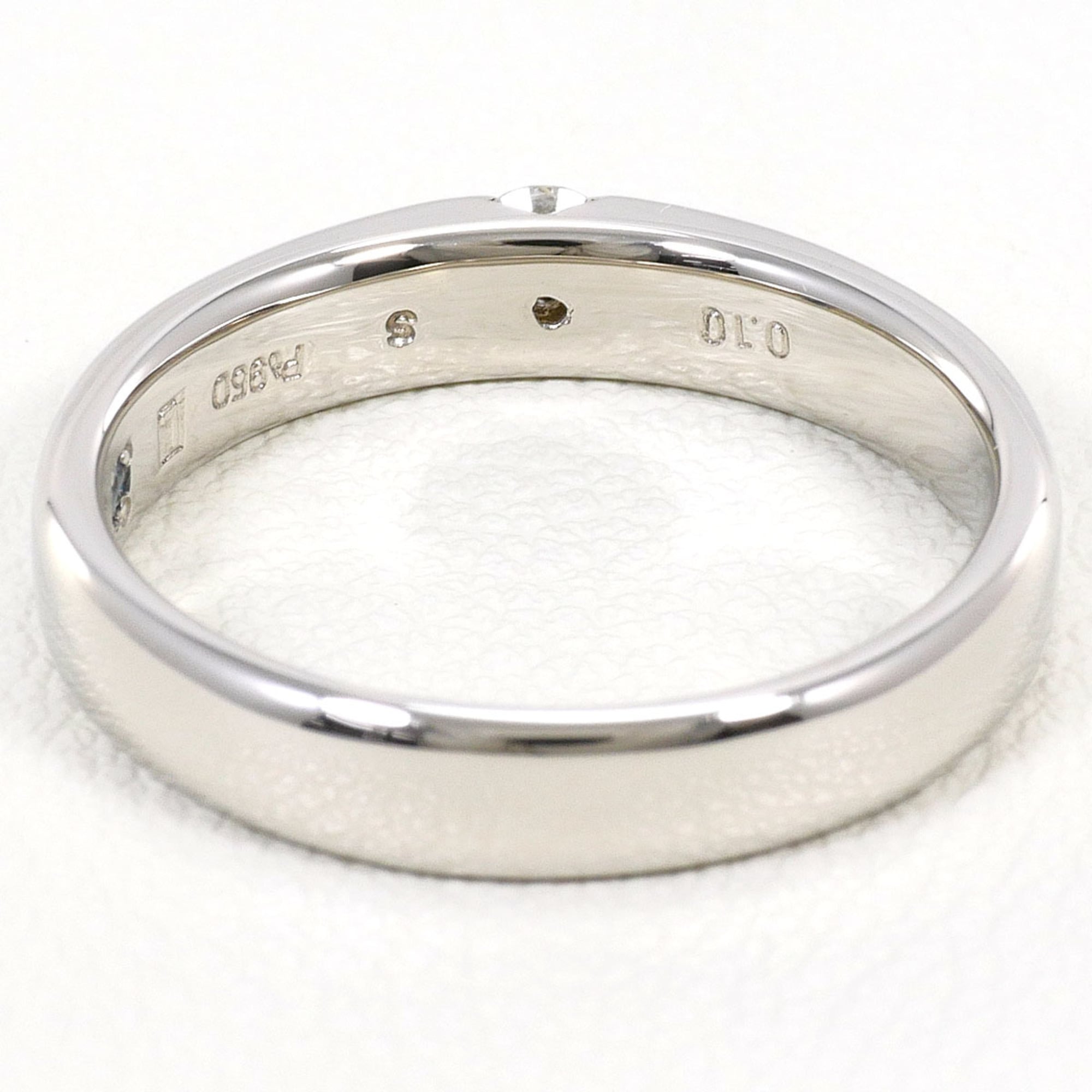 Unbranded Blue Clear Platinum Platinum 950 Band Ring (Pre-Owned)